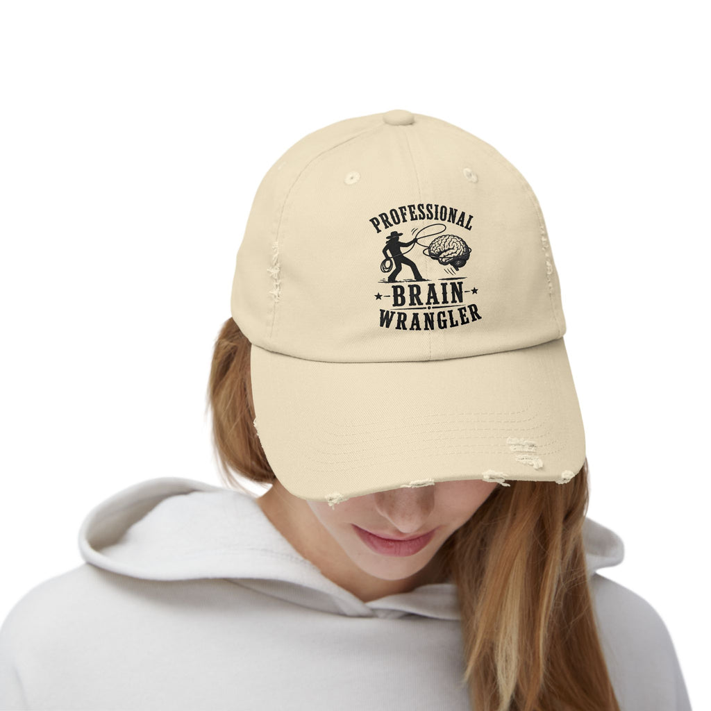Professional Brain Wrangler Distressed Cap