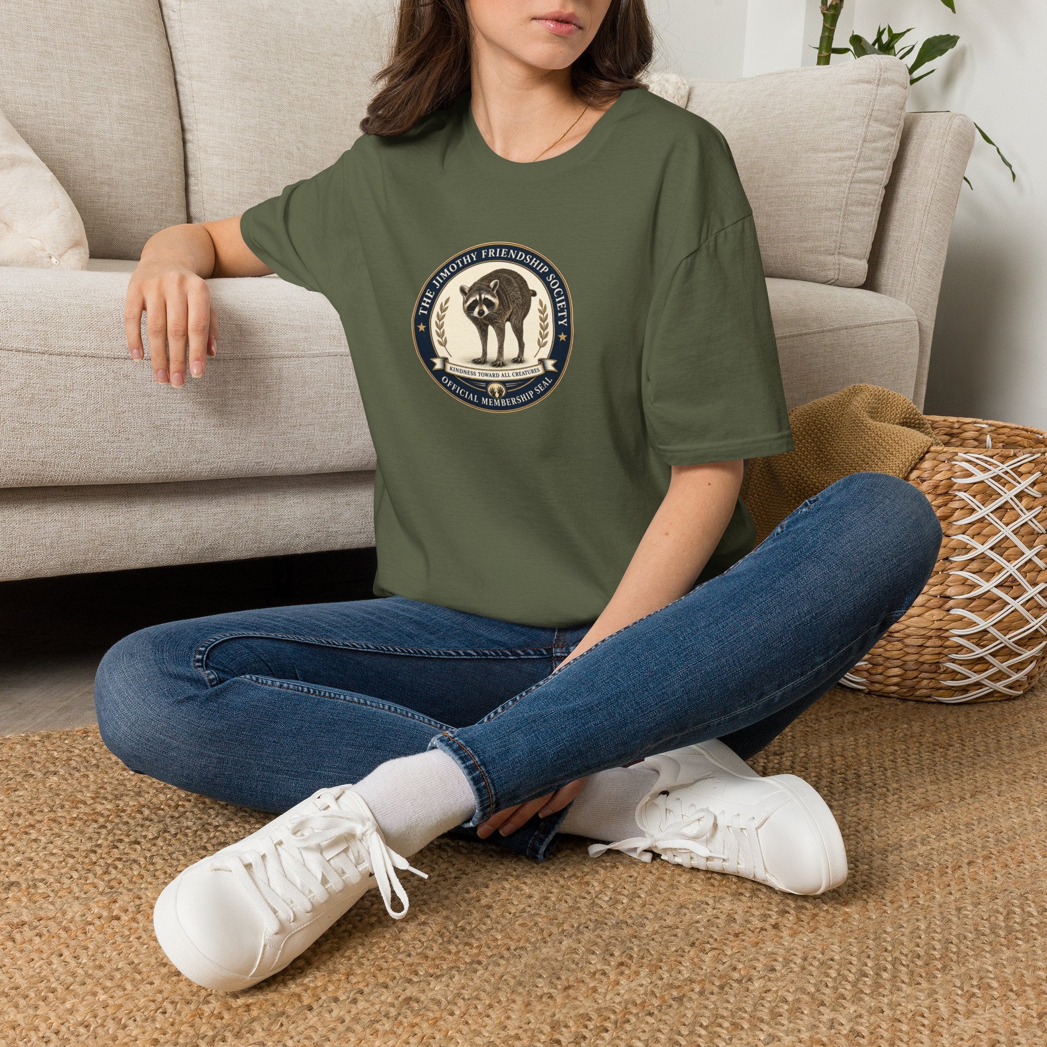 The Jimothy Friendship Society T-Shirt | Raccoon Membership Seal Tee