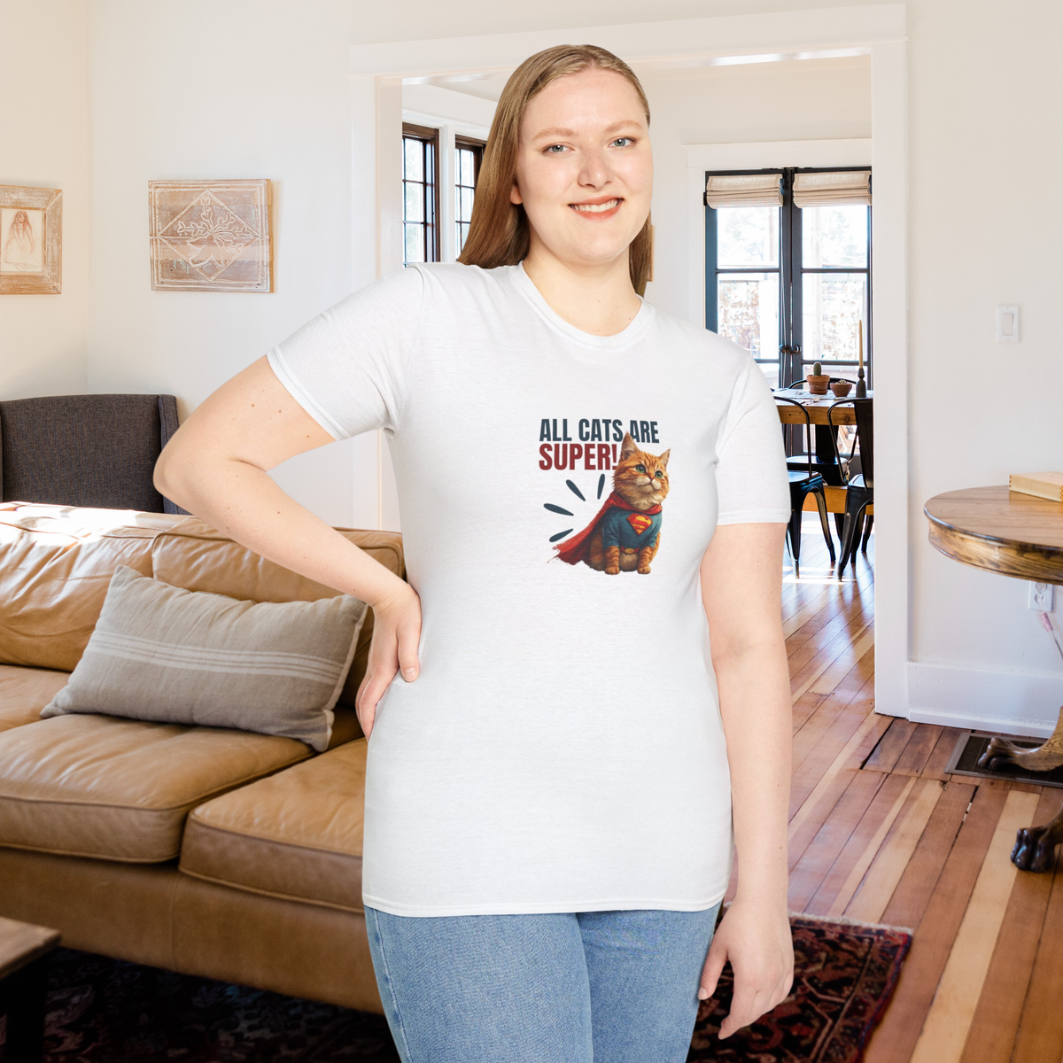 Super Cat Unisex T-Shirt, Fun Cat Lover Tee
