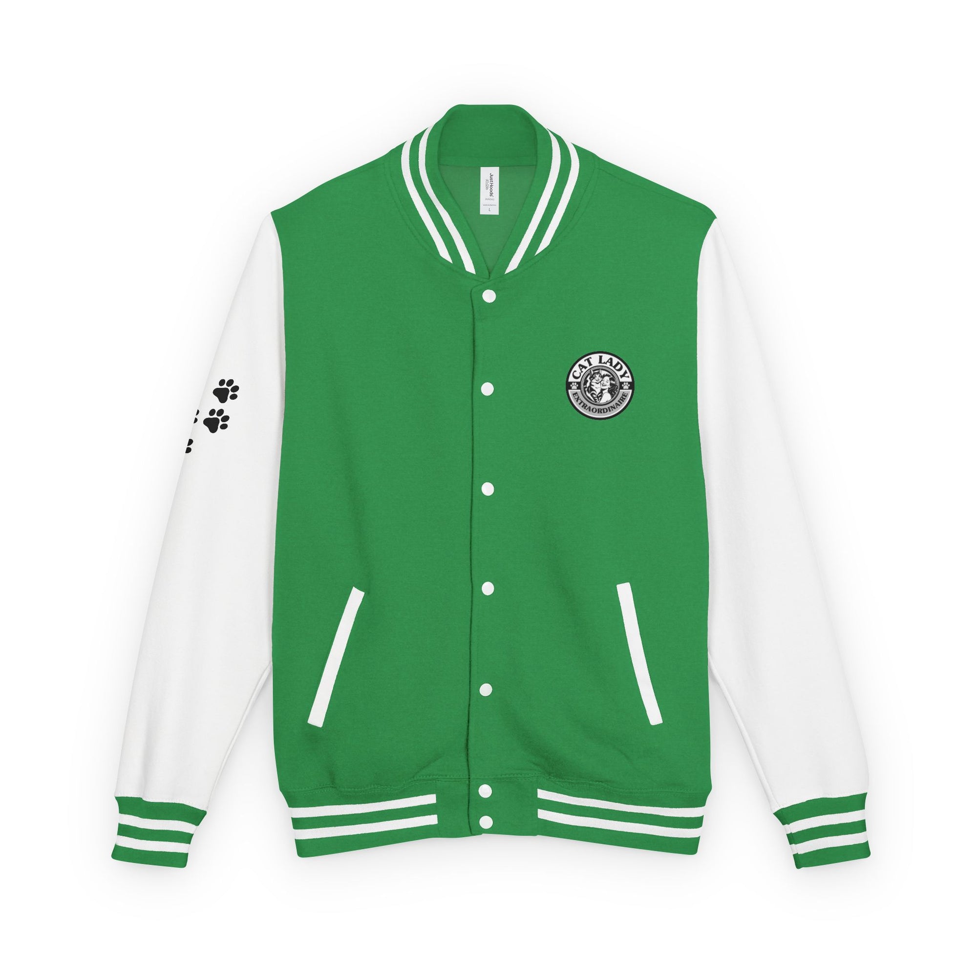 Cat Lady Extraordinaire Colorful Letterman Jacket