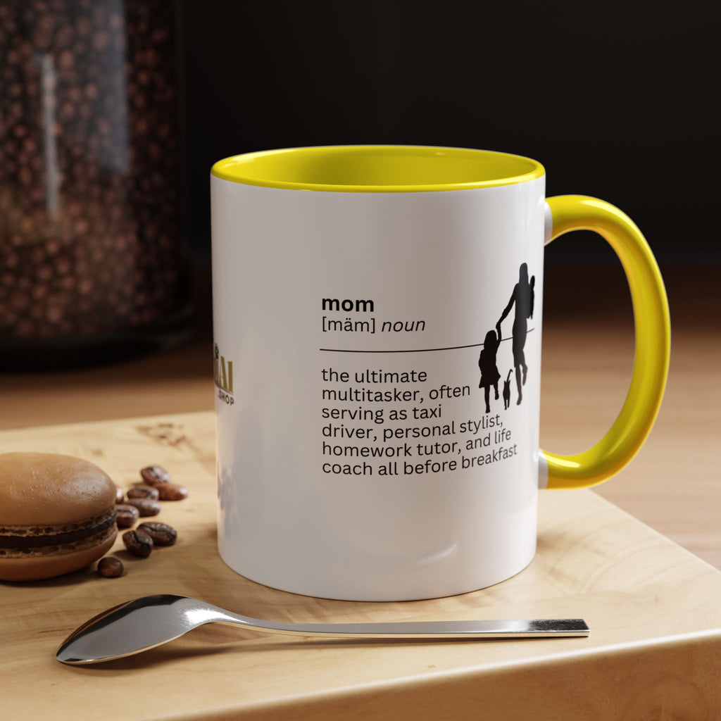 Mom Multitasker Accent Coffee Mug - Perfect Gift for Moms