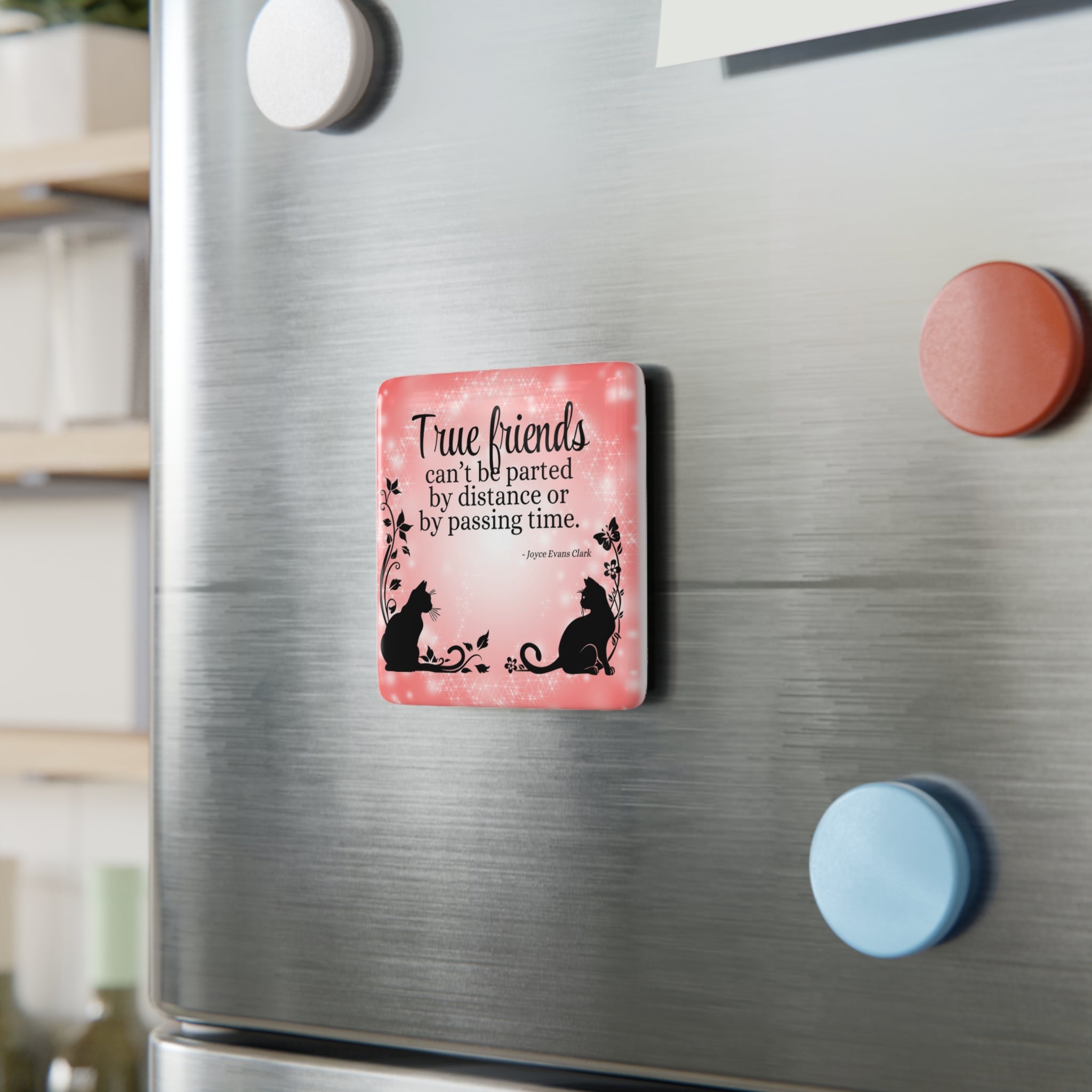 Photo depicting the ​True Friends Magnet, Square from EpiAl's Shop.
