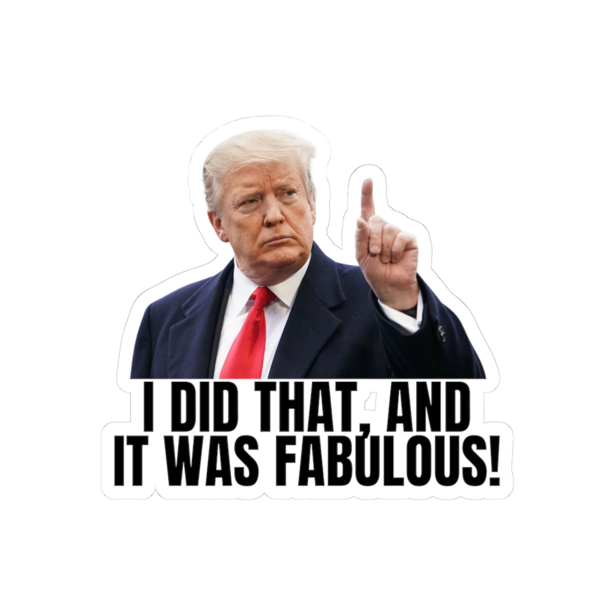 I Did That Kiss-Cut Stickers | Humor & Political Fun