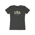 USA Est. 1776 Women's Fitted T-Shirt – Floral Patriotic Graphic Tee