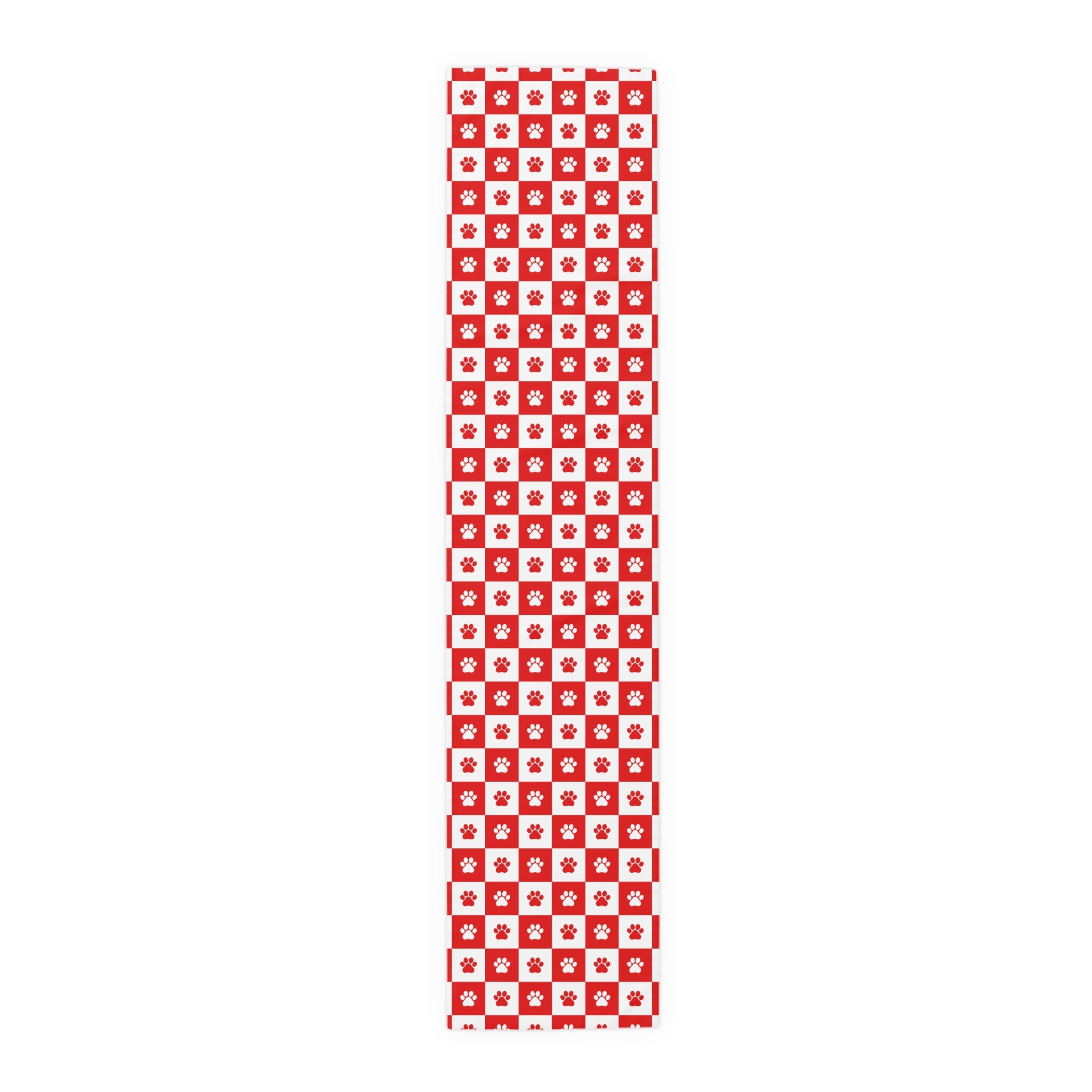 Red & White Paws Table Runner (Cotton, Poly) - EpiAl's Shop