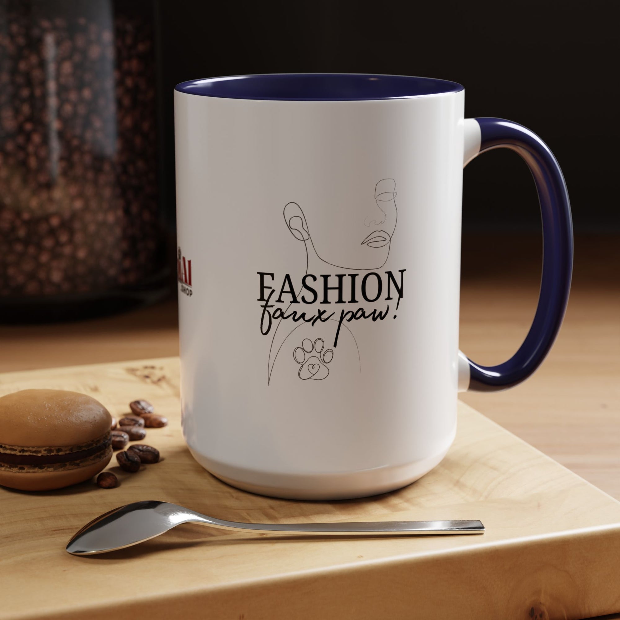 Fashion Faux Paw Accent Coffee Mug (11, 15oz)