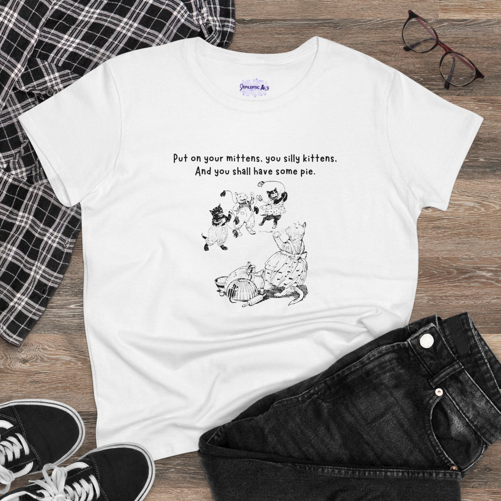 Kittens and Mittens Women's Midweight Cotton Tee - T - Shirt - Epileptic Al’s Shop