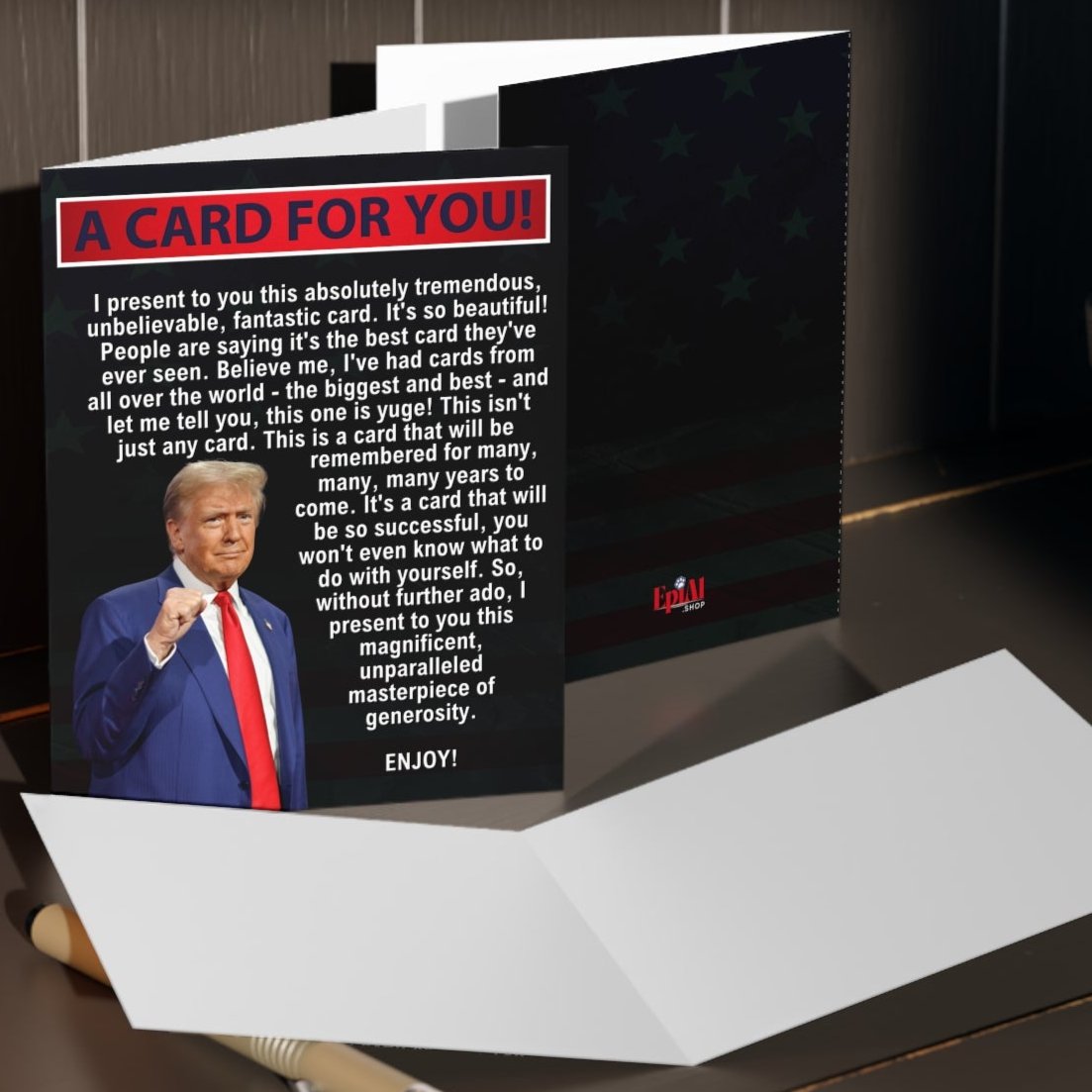 Trump All Occasion Greeting Cards, blank inside (8, 16, and 24 pcs)