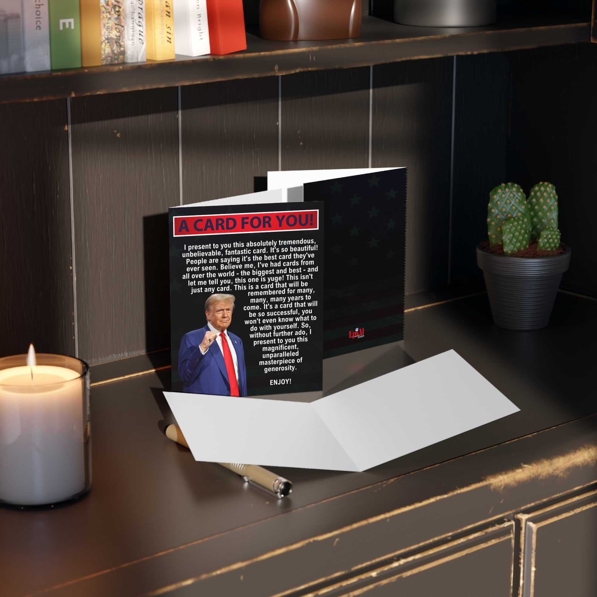 Trump All Occasion Greeting Cards, blank inside (8, 16, and 24 pcs)