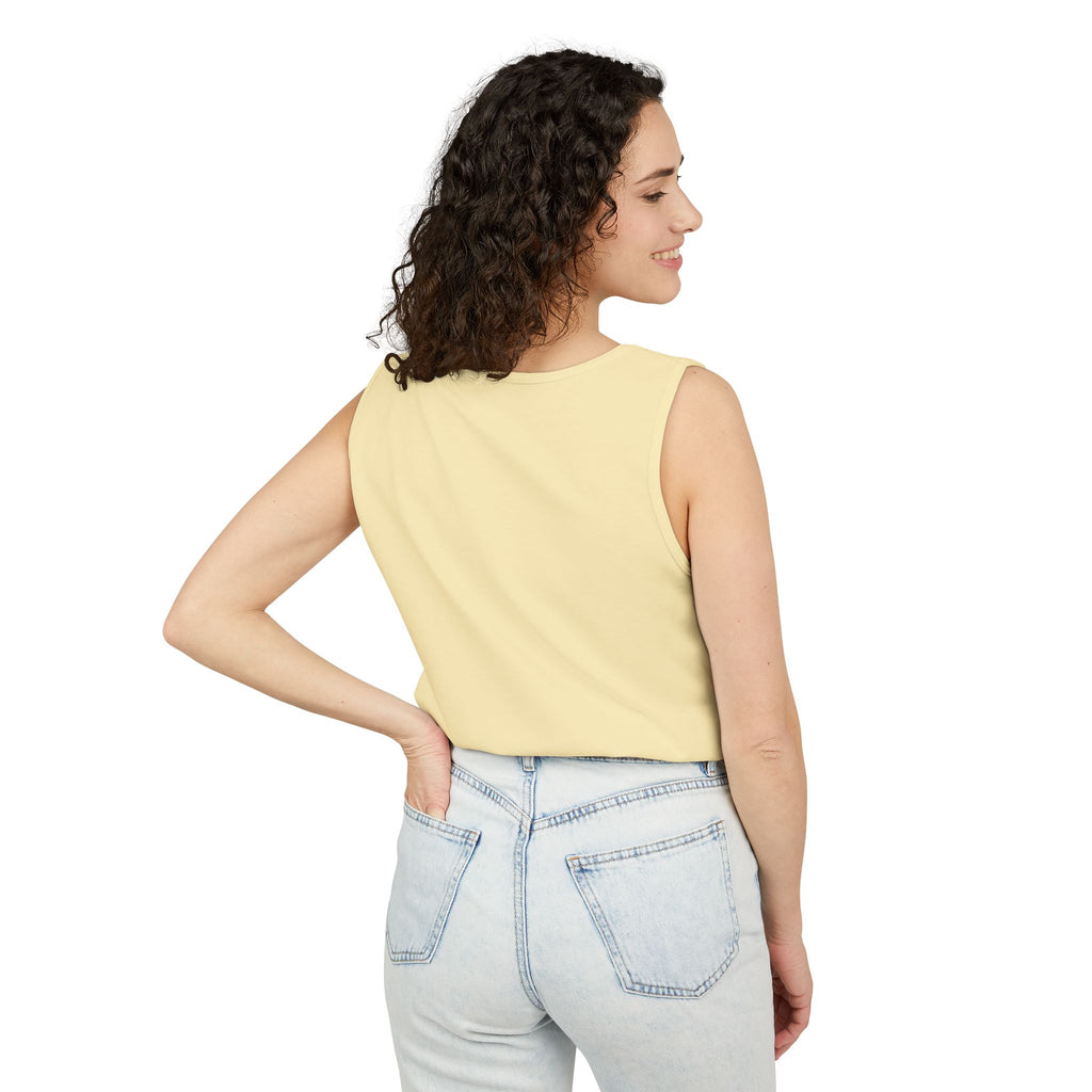 Whimsical Mushroom Cottage Women’s Garment-Dyed Tank Top
