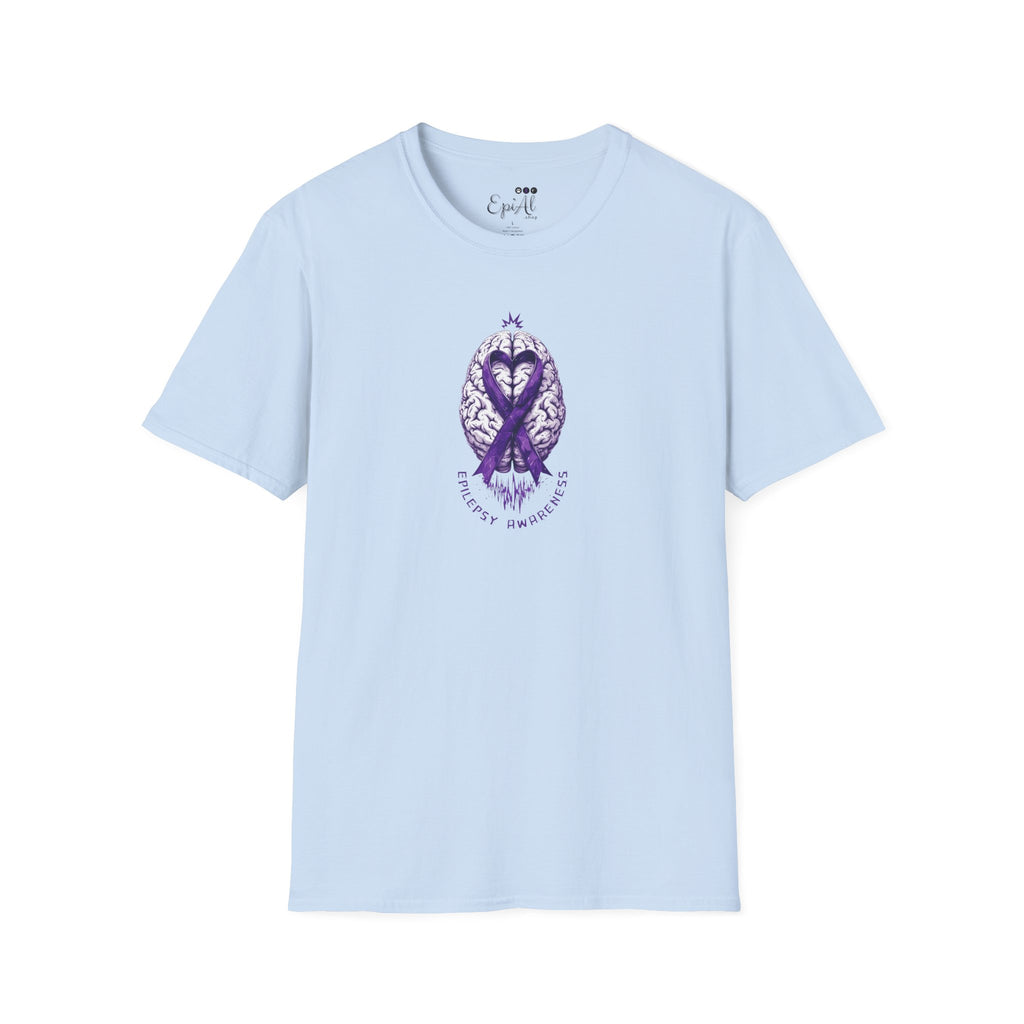 Purple Ribbon Brain Graphic Unisex T-Shirt