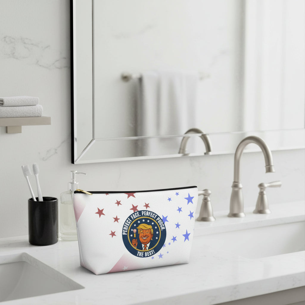 Mock Presidential Seal Makeup Pouch – “Perfect Face. Perfect Pouch.”
