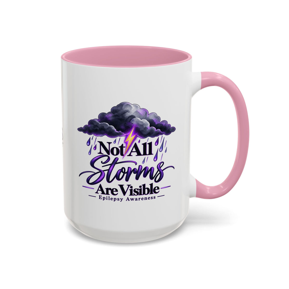 Not All Storms Are Visible Epilepsy Awareness Mug | Purple Storm Cloud Coffee Cup (11oz/15oz)