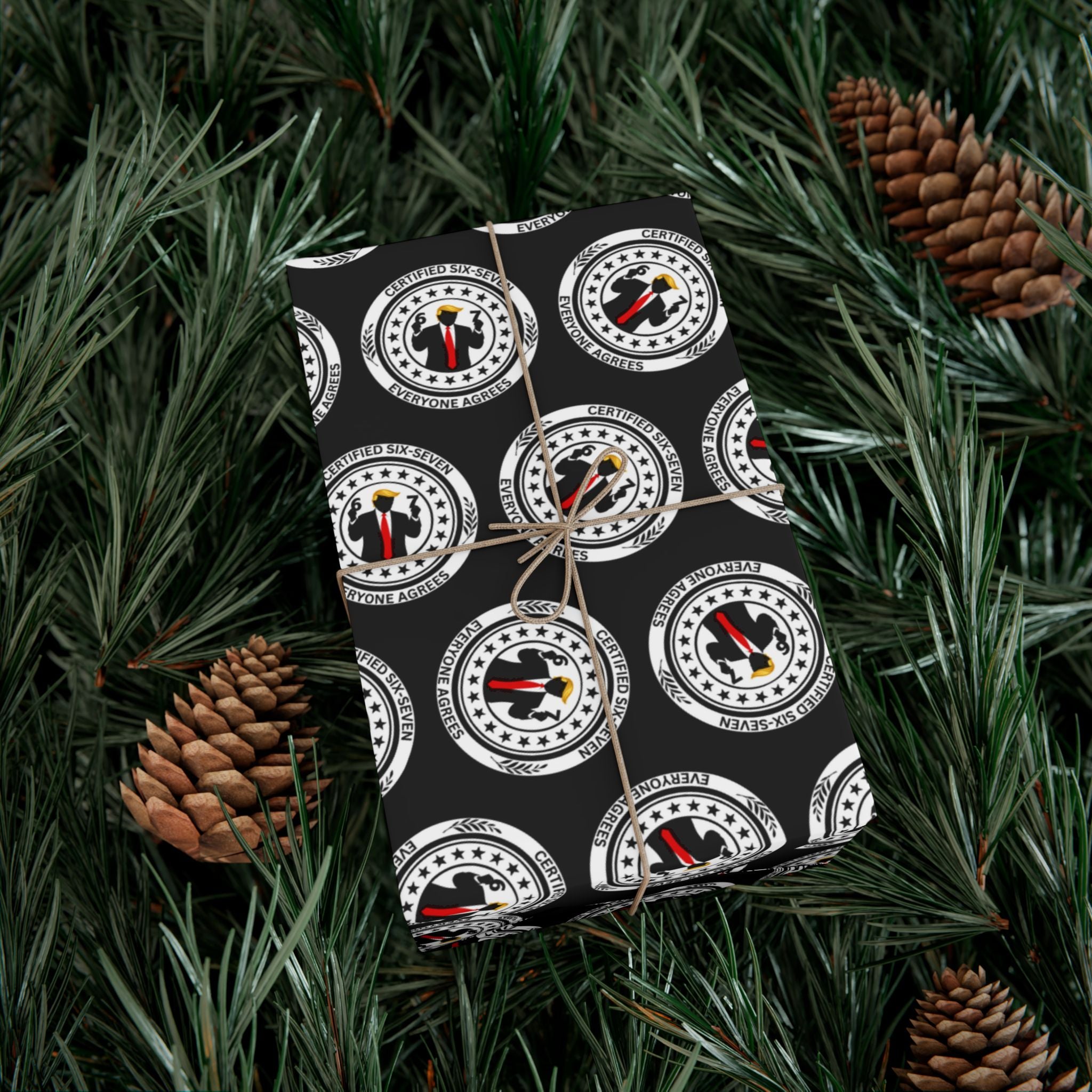 Certified Six-Seven Gift Wrap Paper (Political Parody)