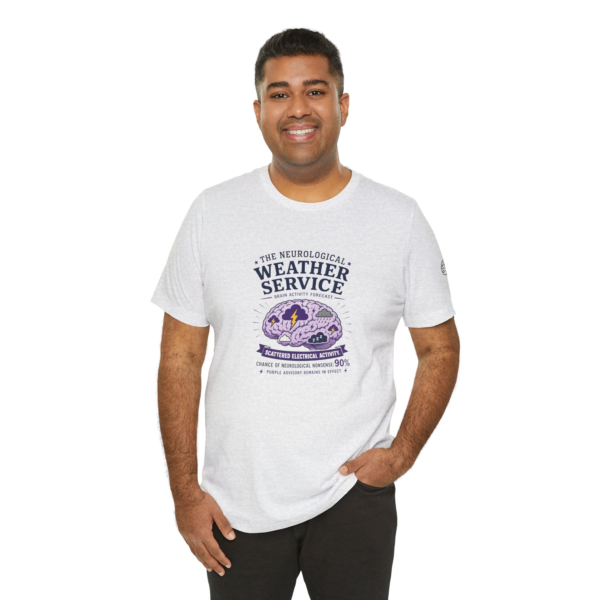 Neurological Weather Service Epilepsy Awareness T-Shirt | Brain Forecast Tee