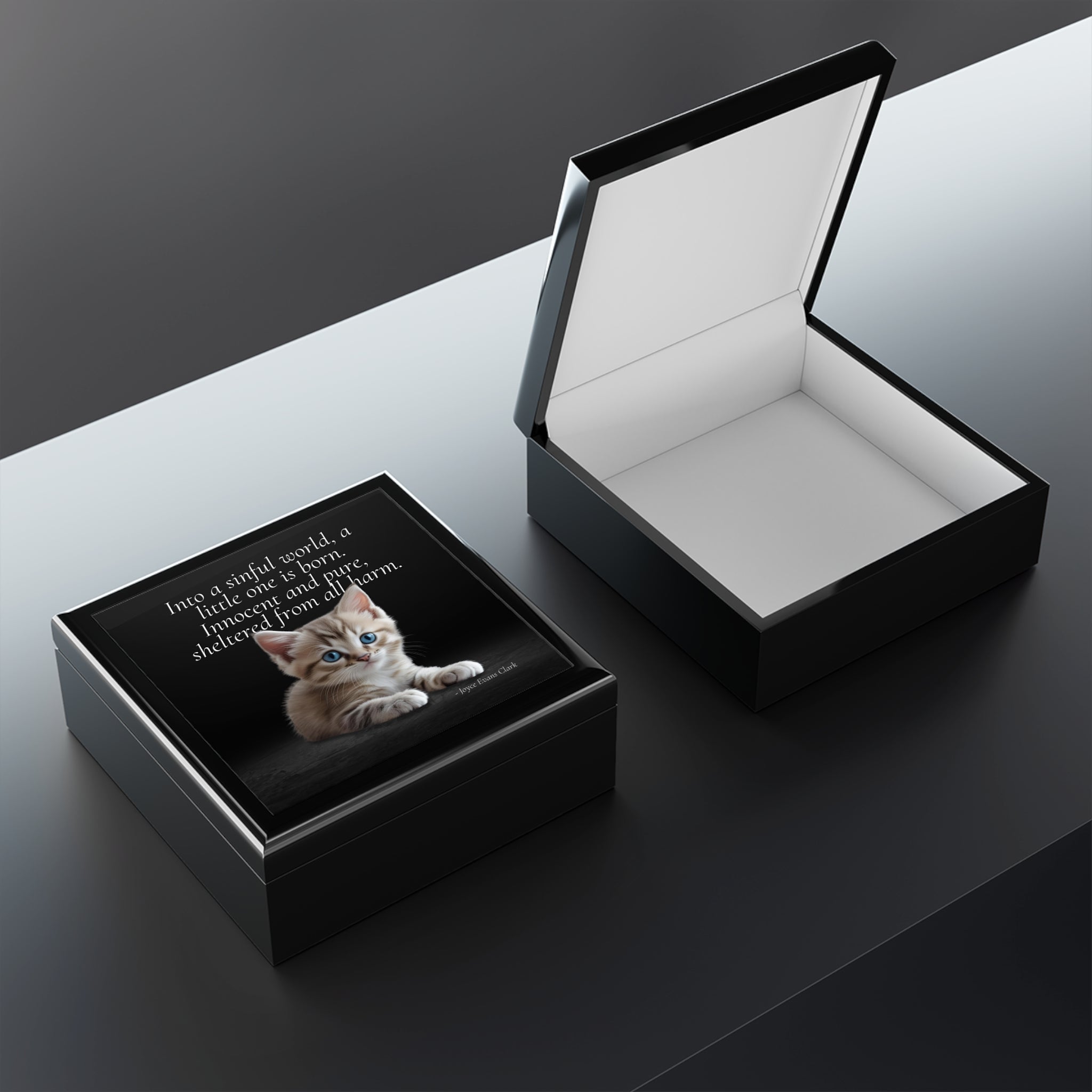 Photo depicting the ​A Little One is Born Jewelry Box from EpiAl's Shop.