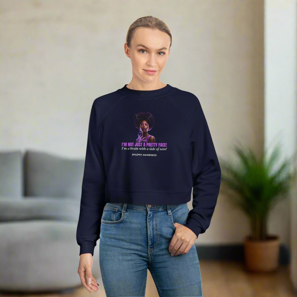 Sassy Brain Women's Cropped Fleece Pullover - EpiAl's Shop