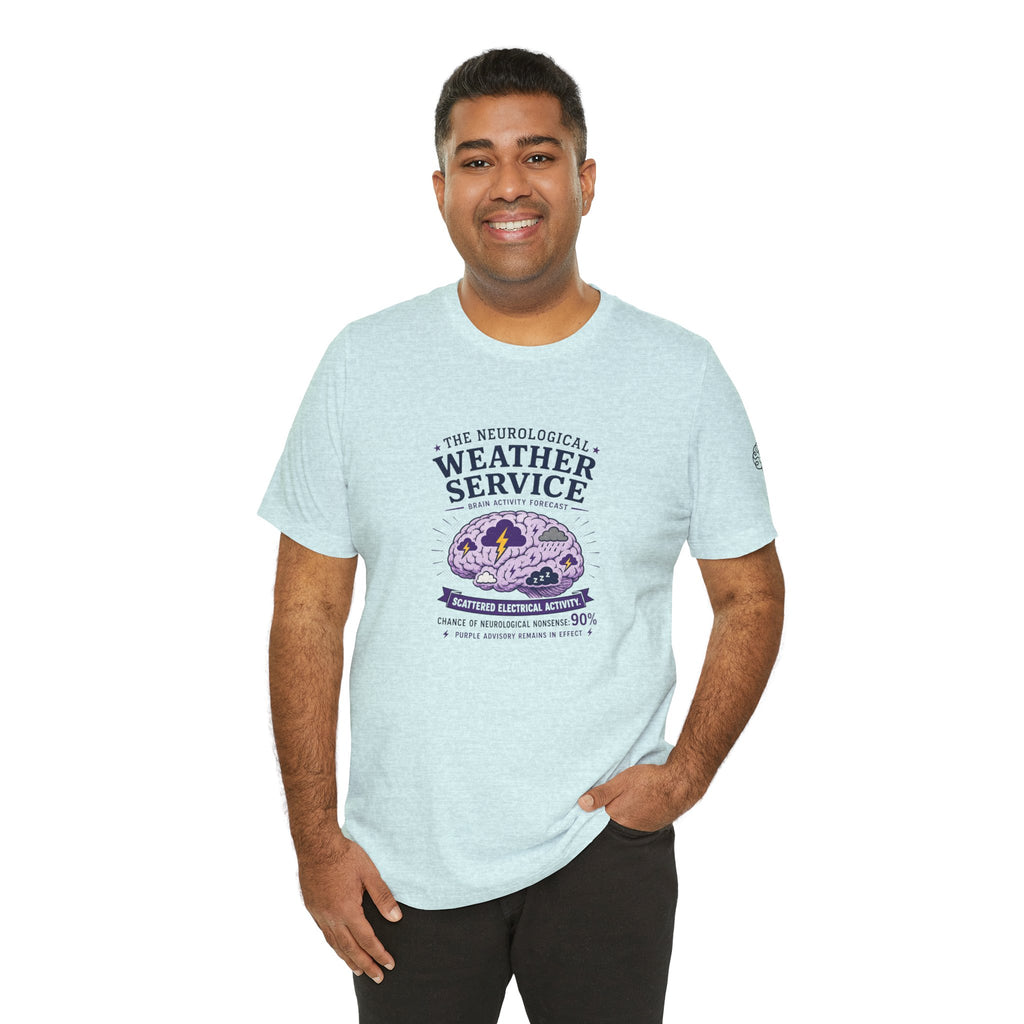 Neurological Weather Service Epilepsy Awareness T-Shirt | Brain Forecast Tee
