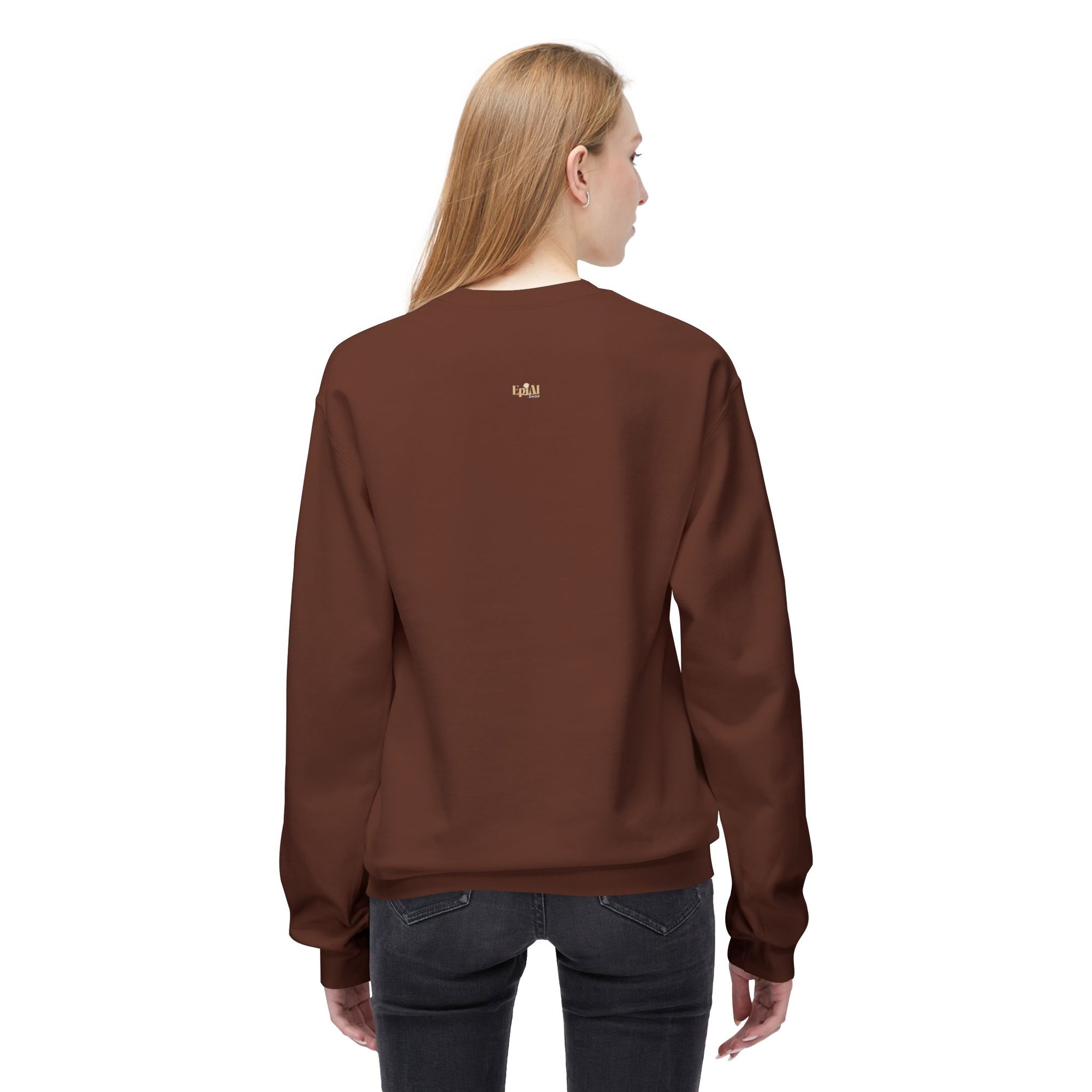 Whimsical Fall Fleece Kitty Sweatshirt, Cozy Autumn Apparel