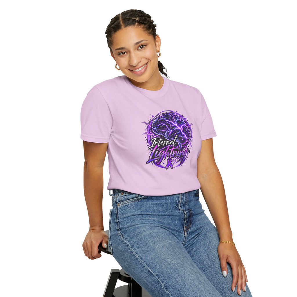 Internal Lightning Epilepsy Awareness Garment-Dyed T-Shirt