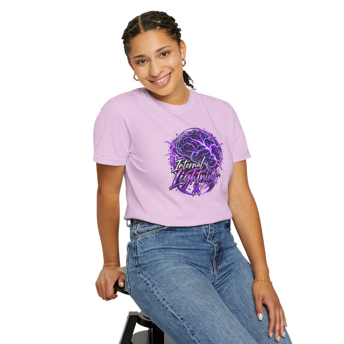 Internal Lightning Epilepsy Awareness Garment-Dyed T-Shirt