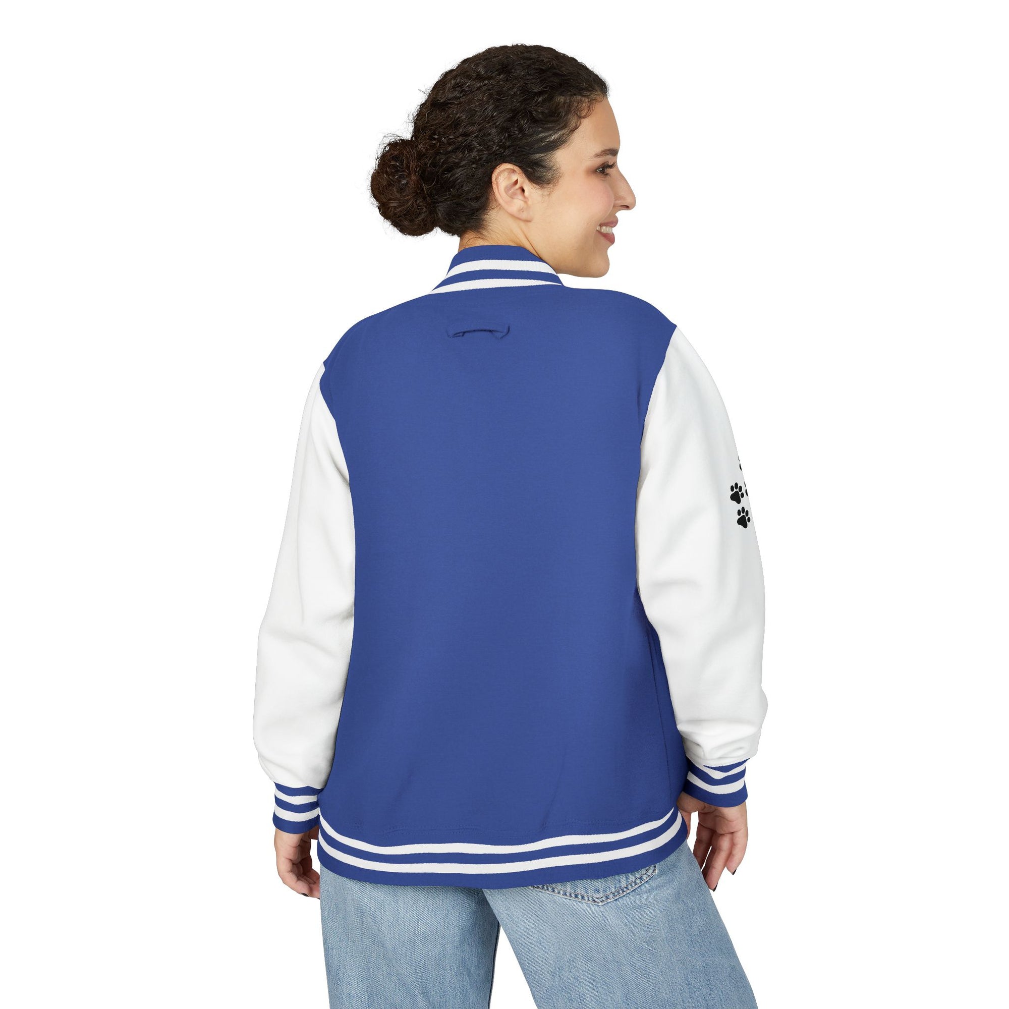 Cat Lady Extraordinaire Colorful Letterman Jacket