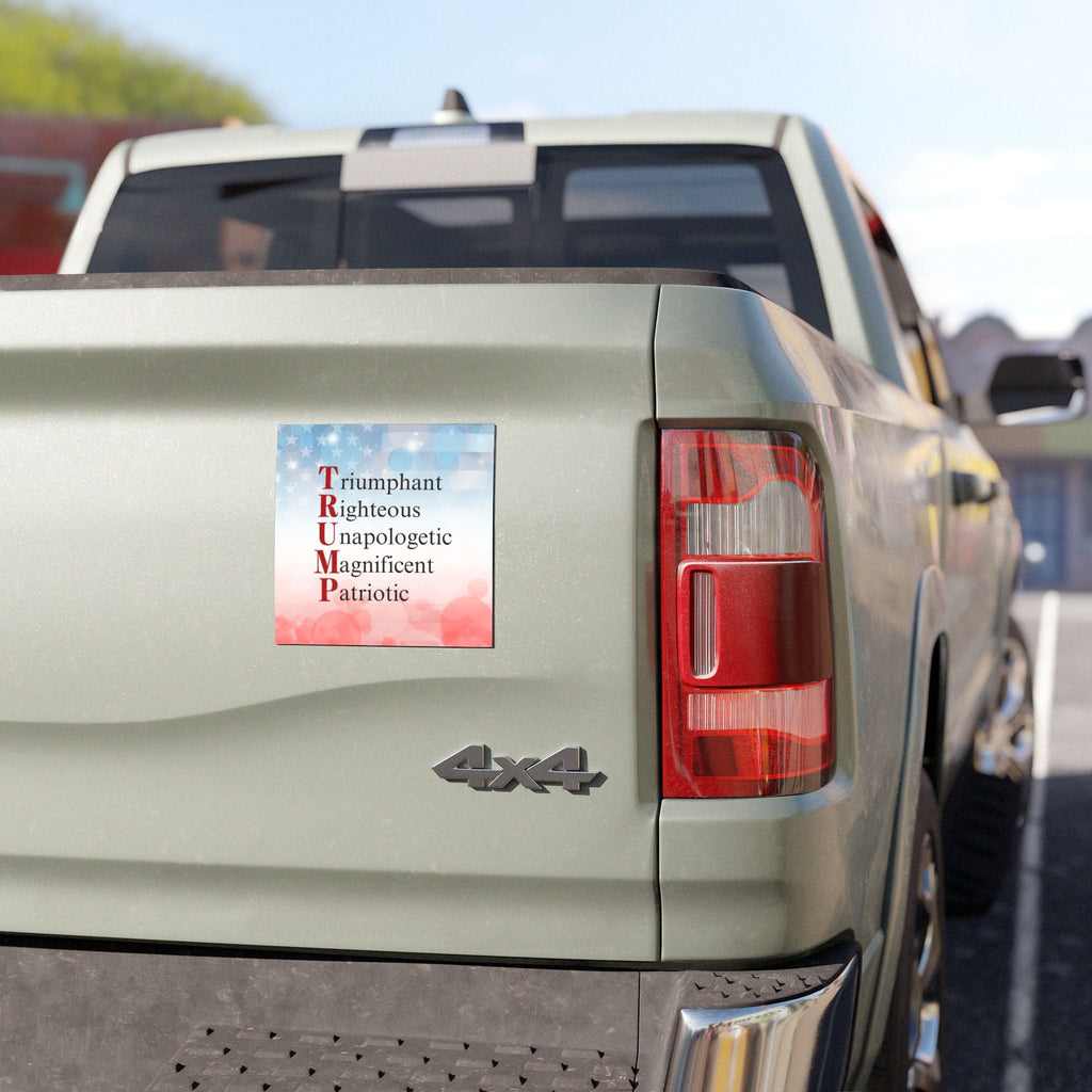 Pro-Trump Acronym Design Bumper Magnet Printify