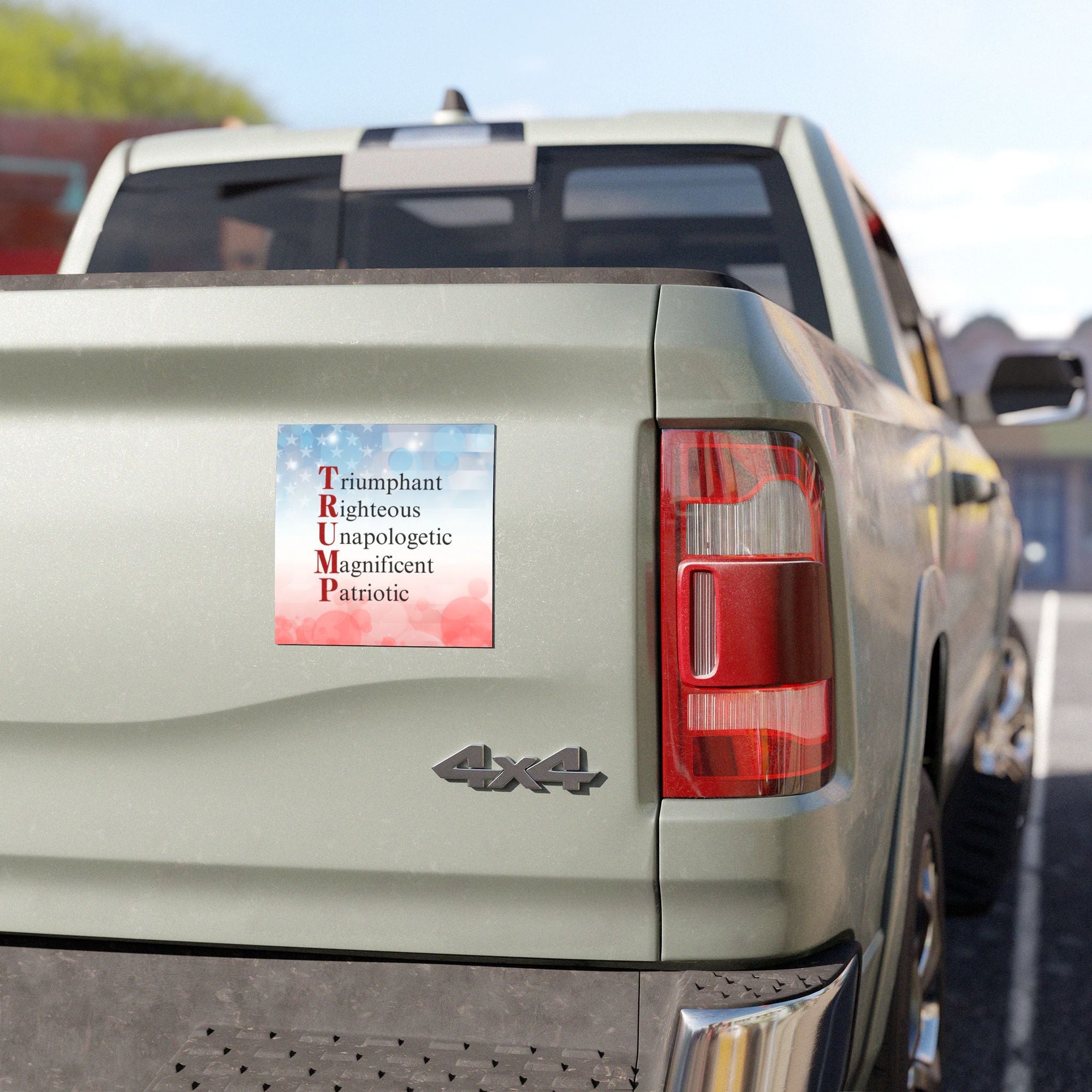 Pro-Trump Acronym Design Bumper Magnet Printify