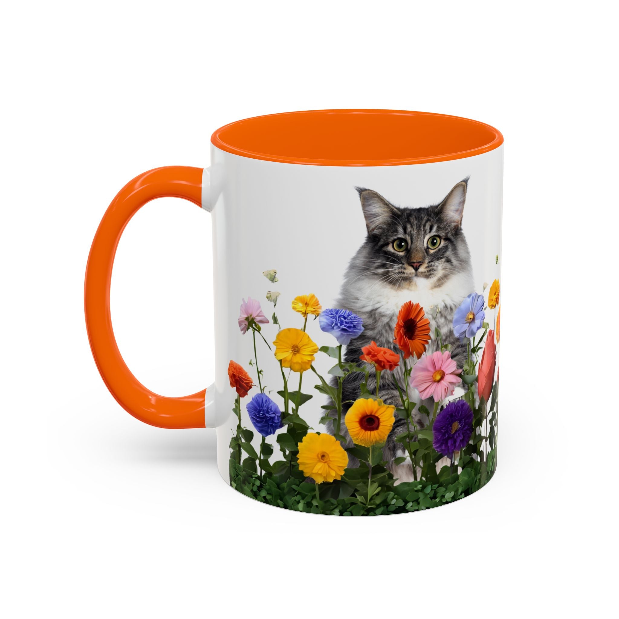 Floral Cats Coffee Mug - 11 oz/15 oz