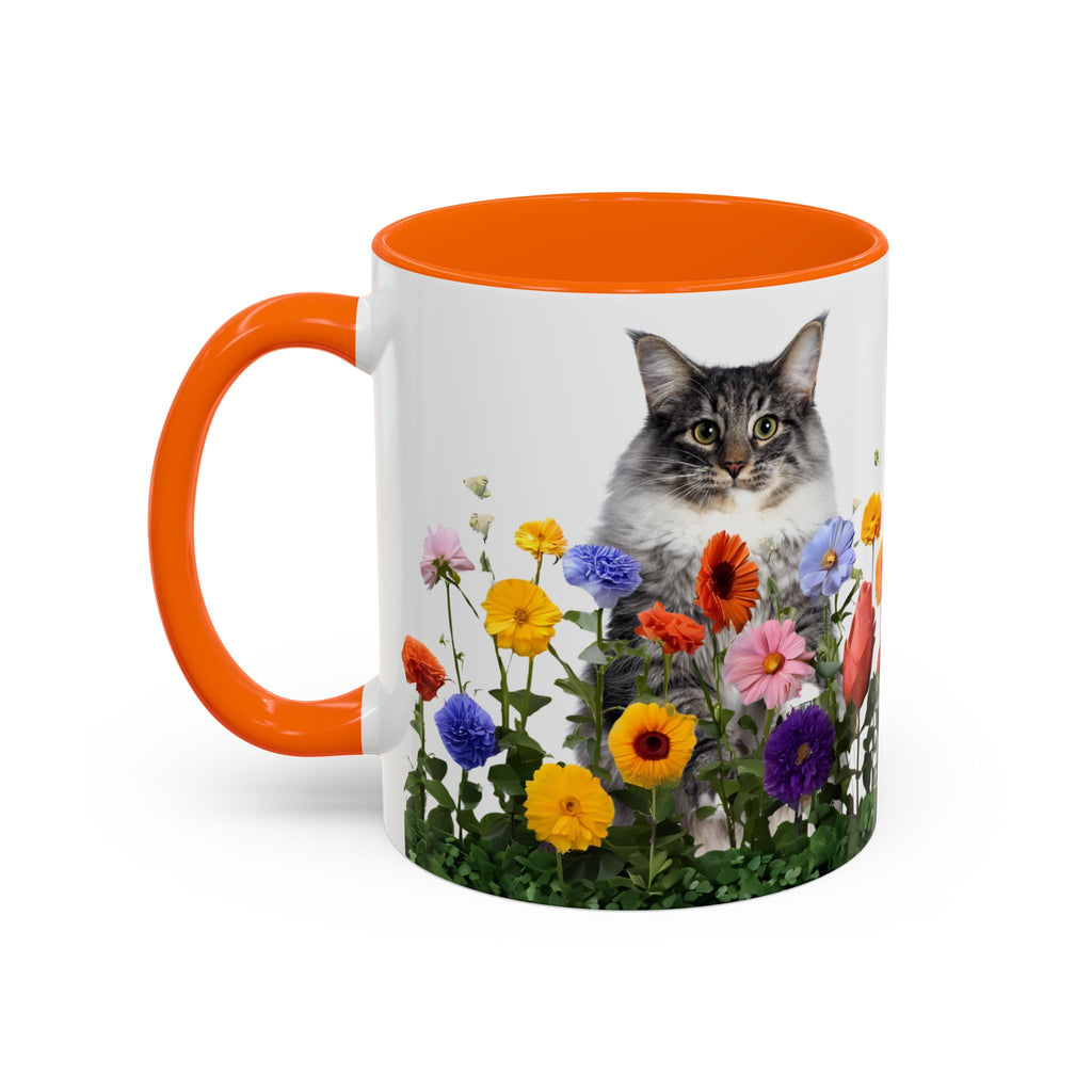 Floral Cats Coffee Mug - 11 oz/15 oz