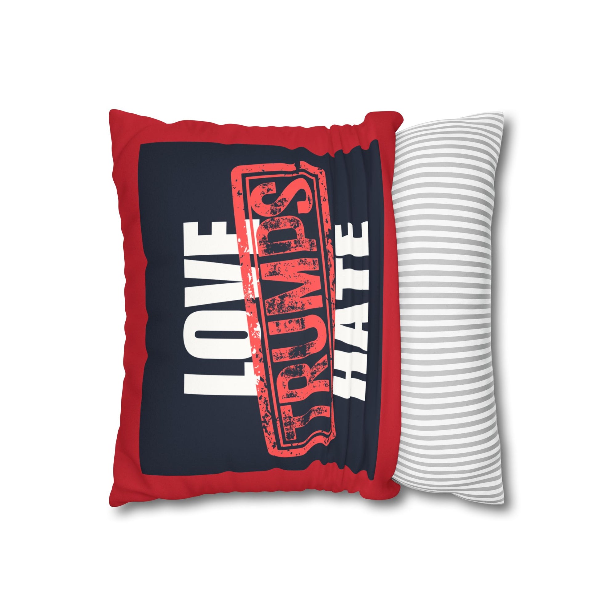 Love Trumps Hate Faux Suede Square Pillowcase - Cozy Decor for a Positive Vibe