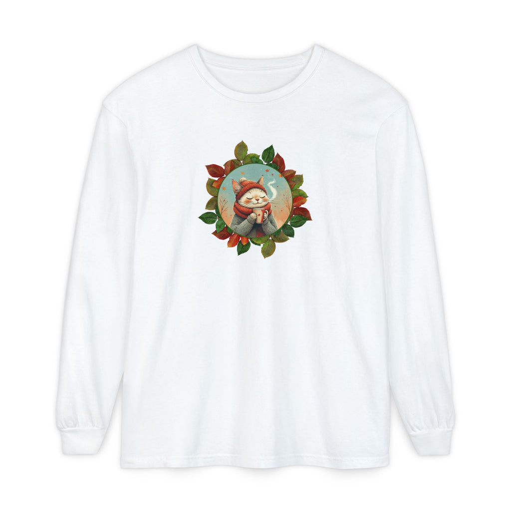 Country Autumn Kitty Long Sleeve T-Shirt | Fall Fashion