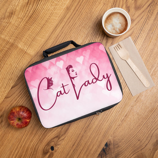 Cute Cat Lady Lunch Bag - Insulated Tote Printify