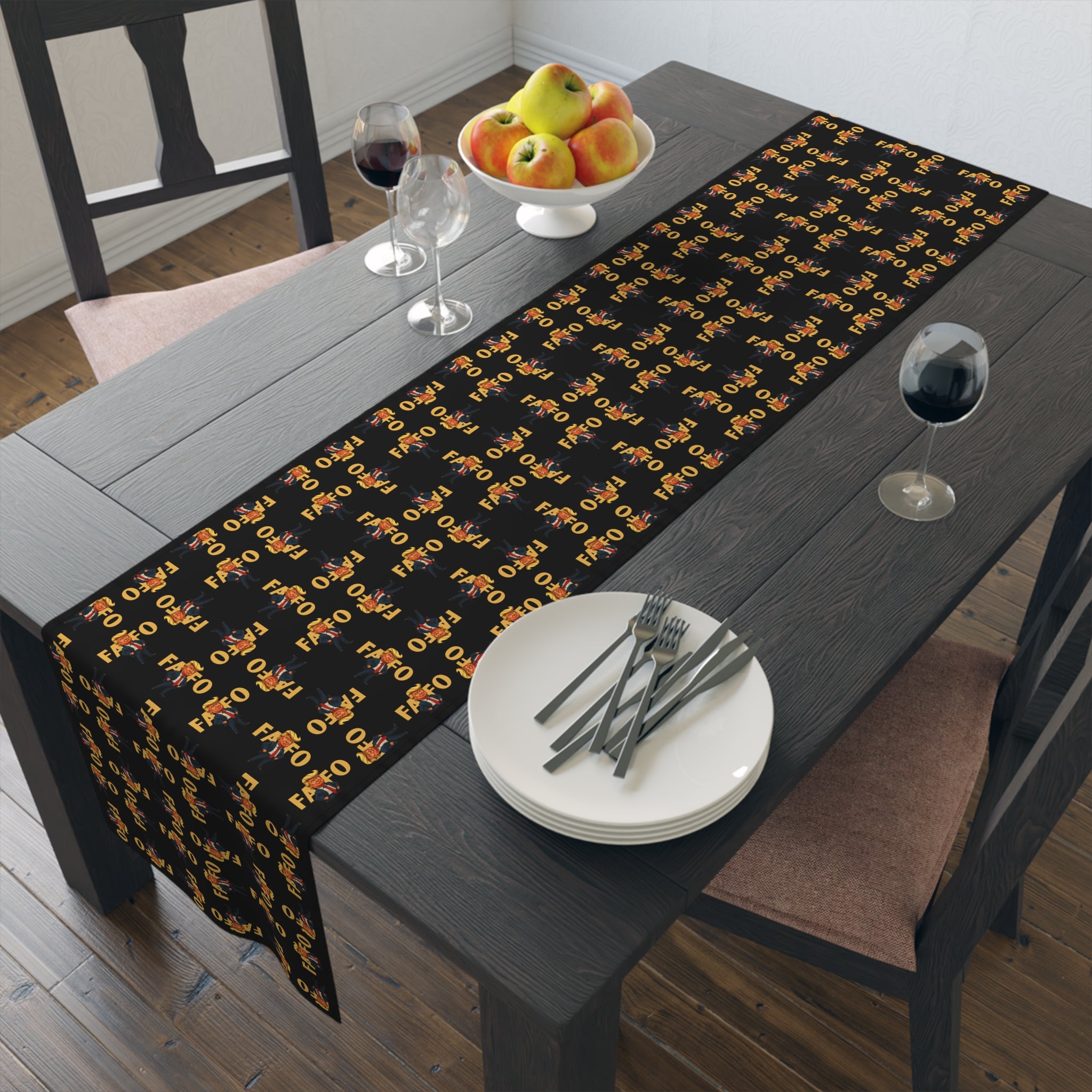 Brazen Political Parody Stylish Table Runner