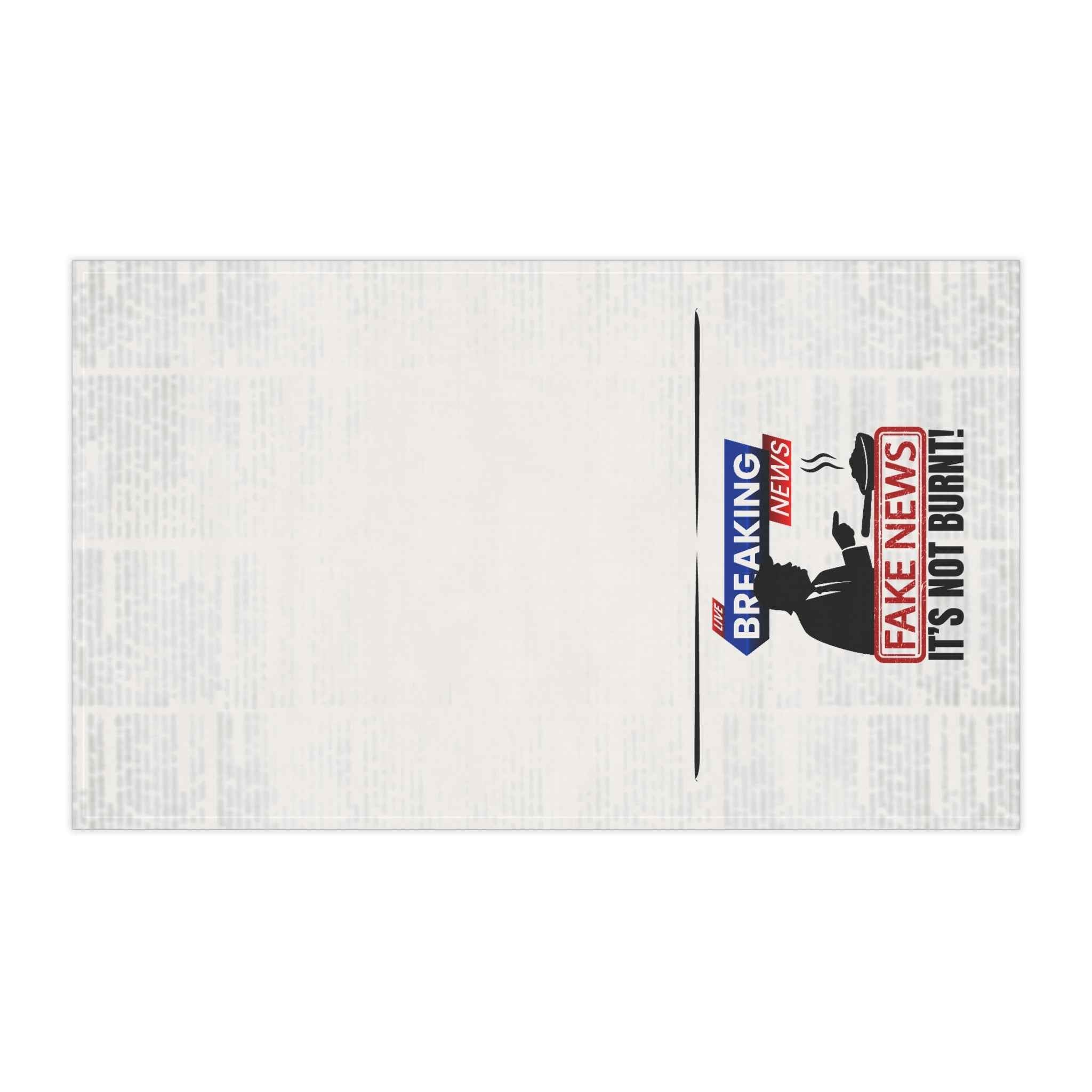 “Fake News! It’s Not Burnt.” Political Parody Kitchen Towel