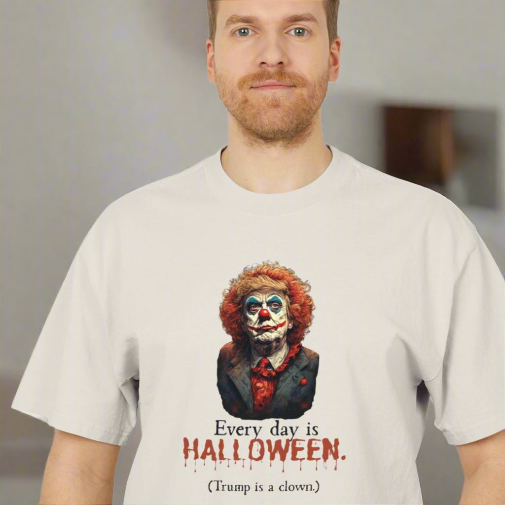 Trump is a Clown Halloween Unisex Faded Tee