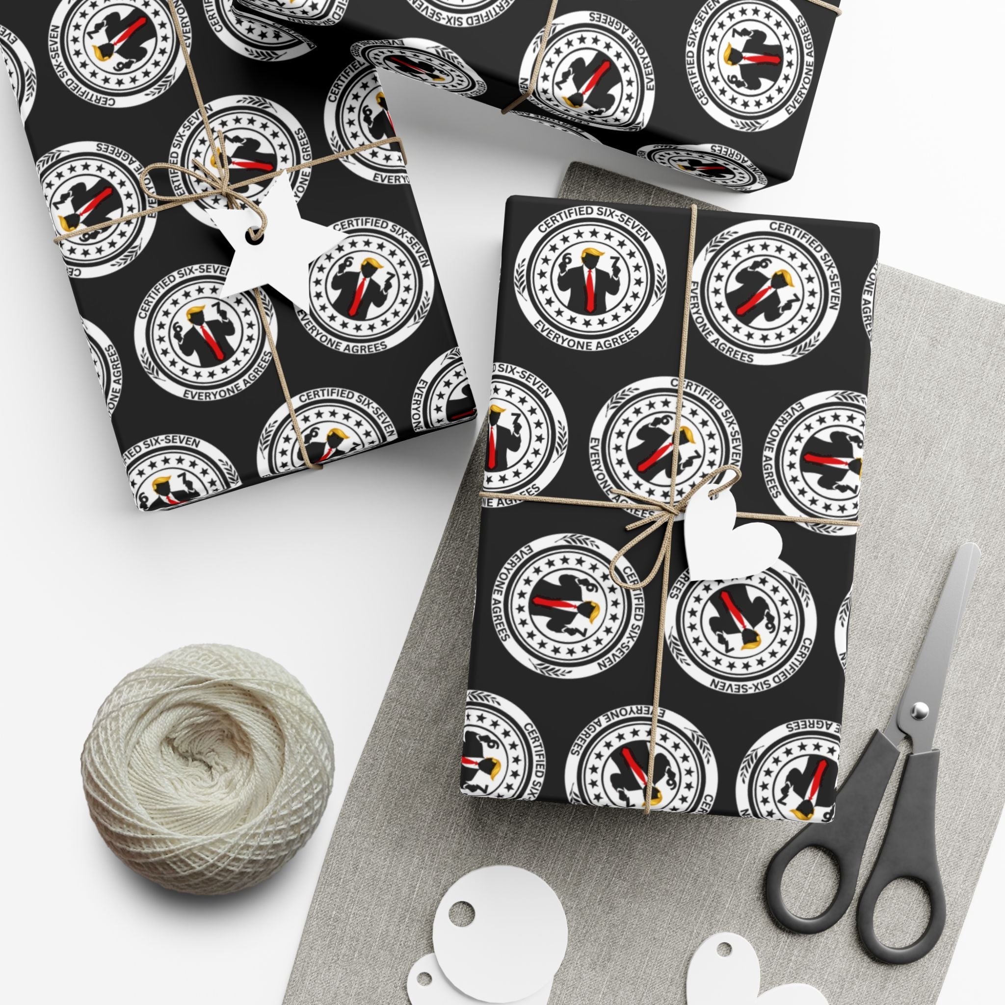 Certified Six-Seven Gift Wrap Paper (Political Parody)