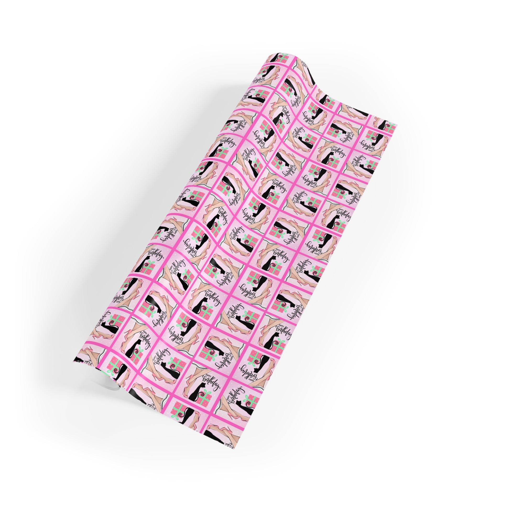 Charming Cat Lady Birthday Gift Wrapping Paper Roll