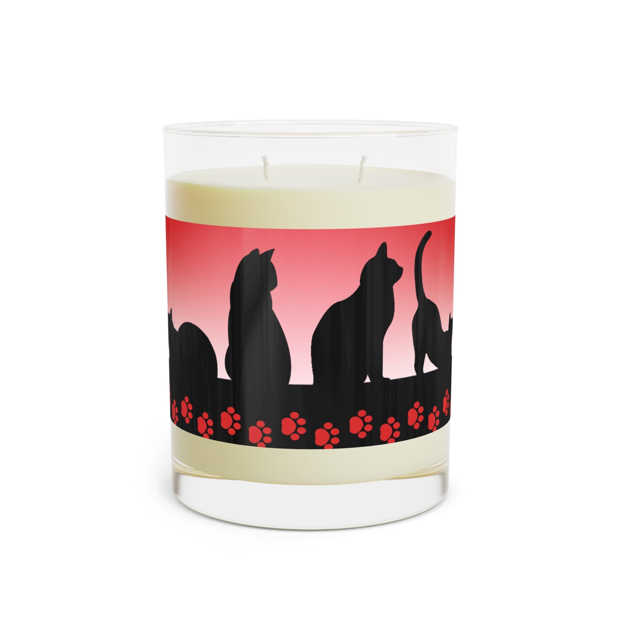 Photo depicting the ​Black Cats Scented Candle - Full Glass, 11oz from EpiAl's Shop.