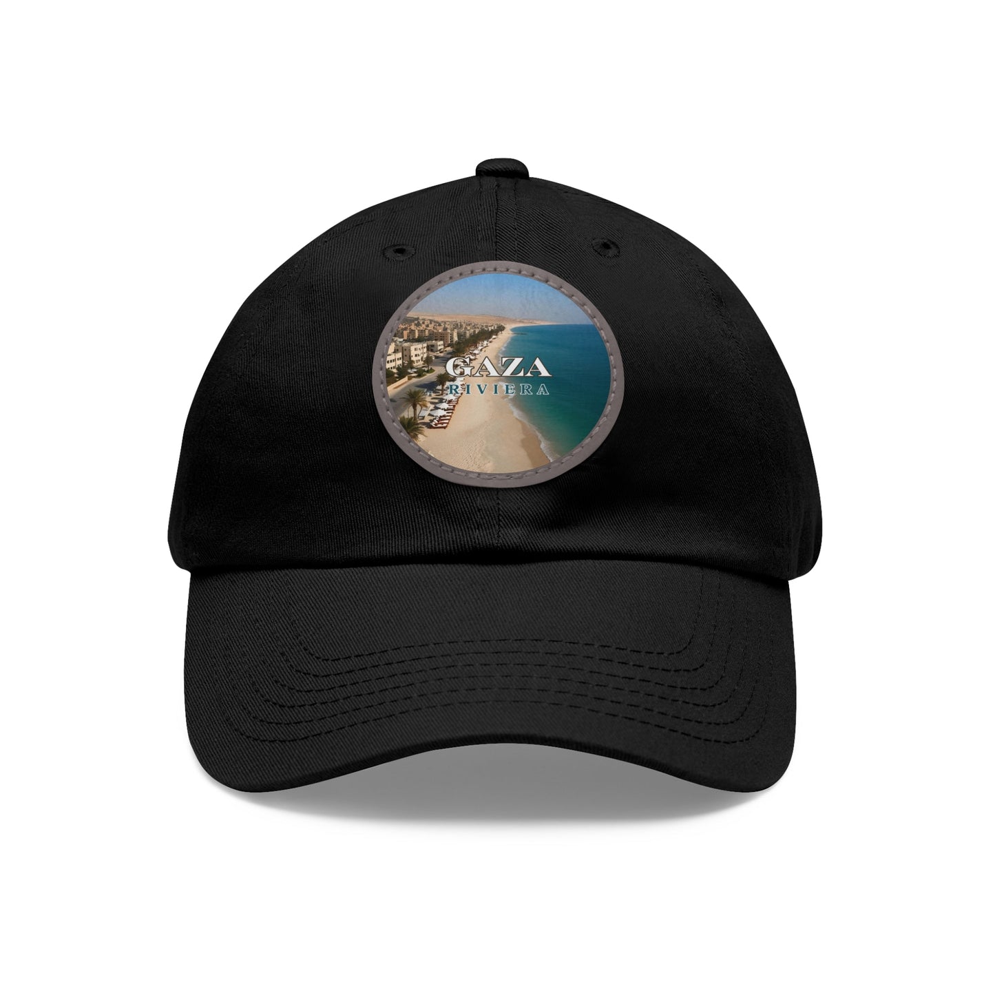 Gaza Riviera Dad Hat with Leather Patch Printify
