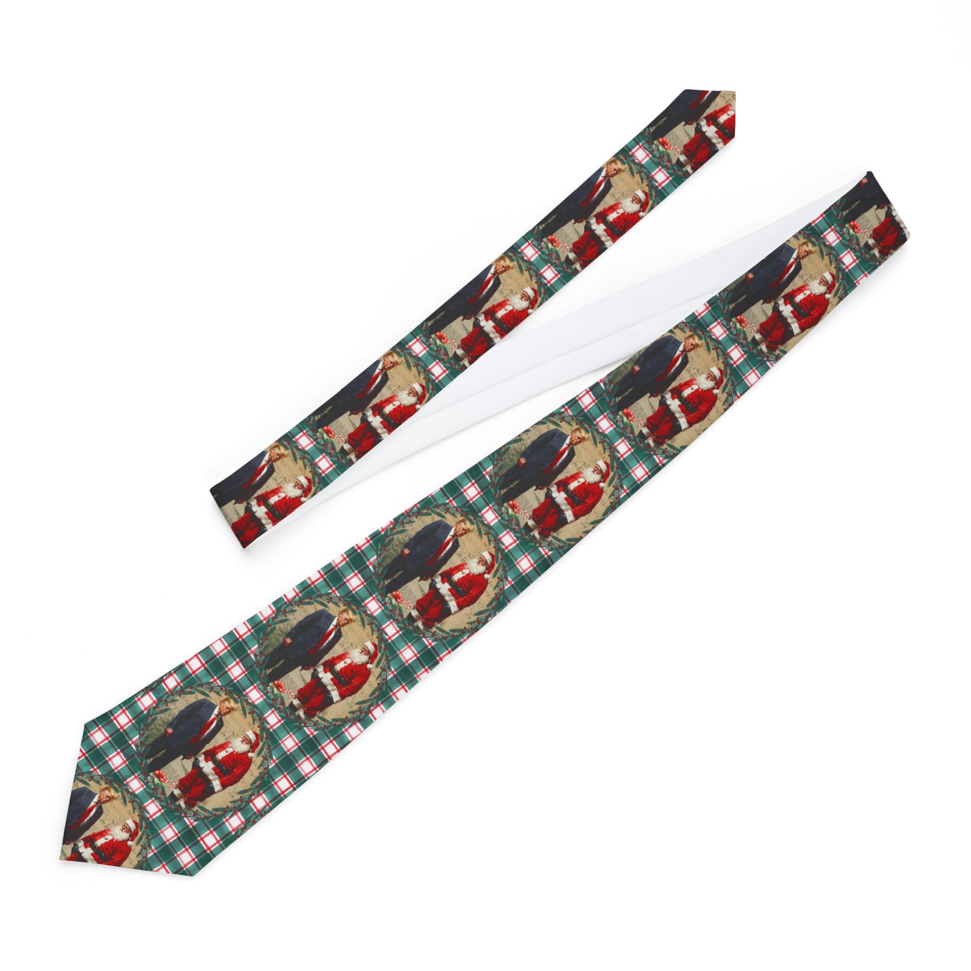 Festive Trump & Santa Holiday Necktie, Christmas Tie