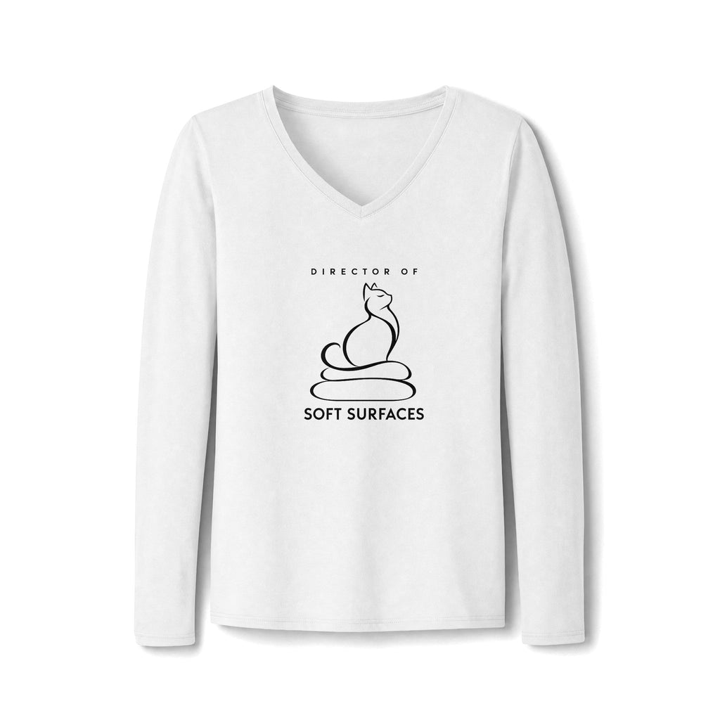 Director of Soft Surfaces Women’s Long Sleeve V-Neck Cat Tee