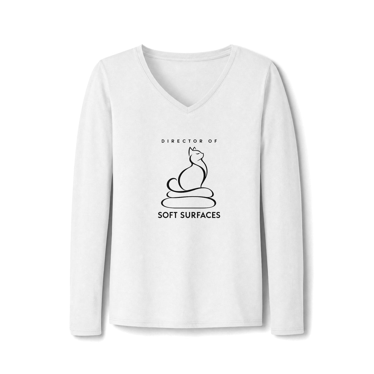 Director of Soft Surfaces Women’s Long Sleeve V-Neck Cat Tee