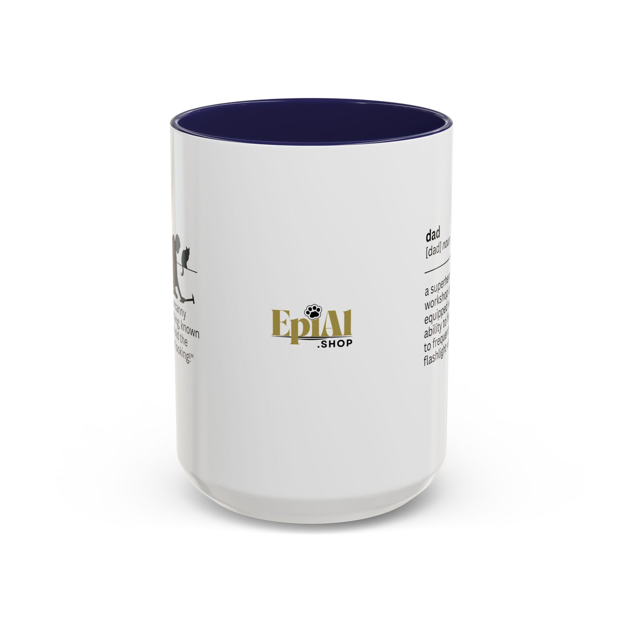 Dad Flashlight Accent Coffee Mug - Perfect Gift for Dads