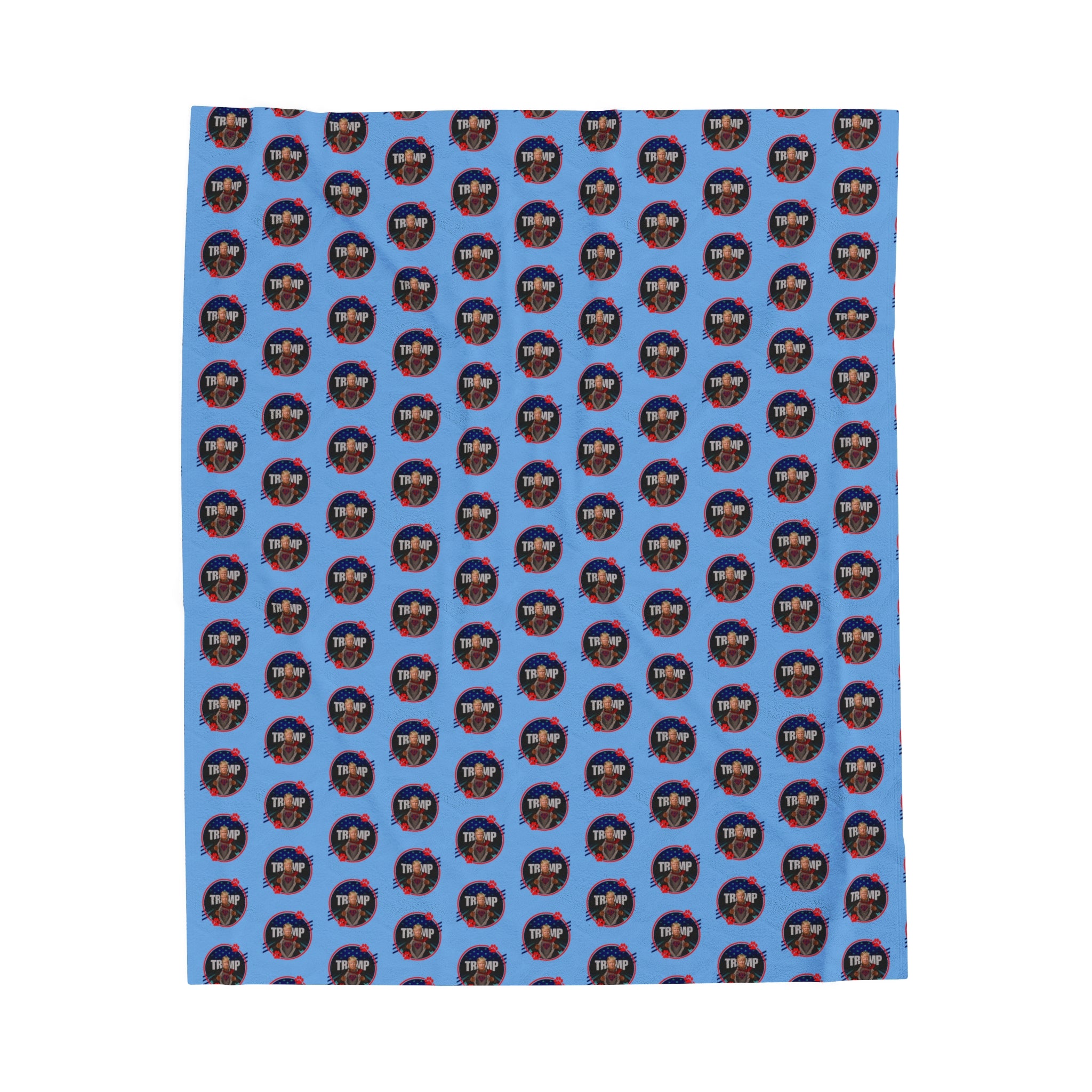 Photo depicting the ​Trump 47 Velveteen Plush Blanket from EpiAl's Shop.