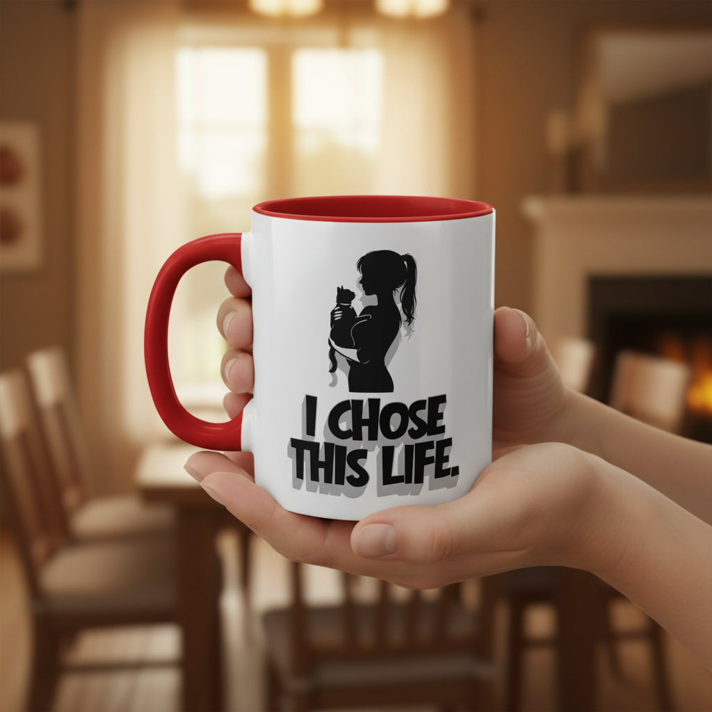 I Chose This Life Cat Lady Mug | Sassy Cat Lover Coffee Cup