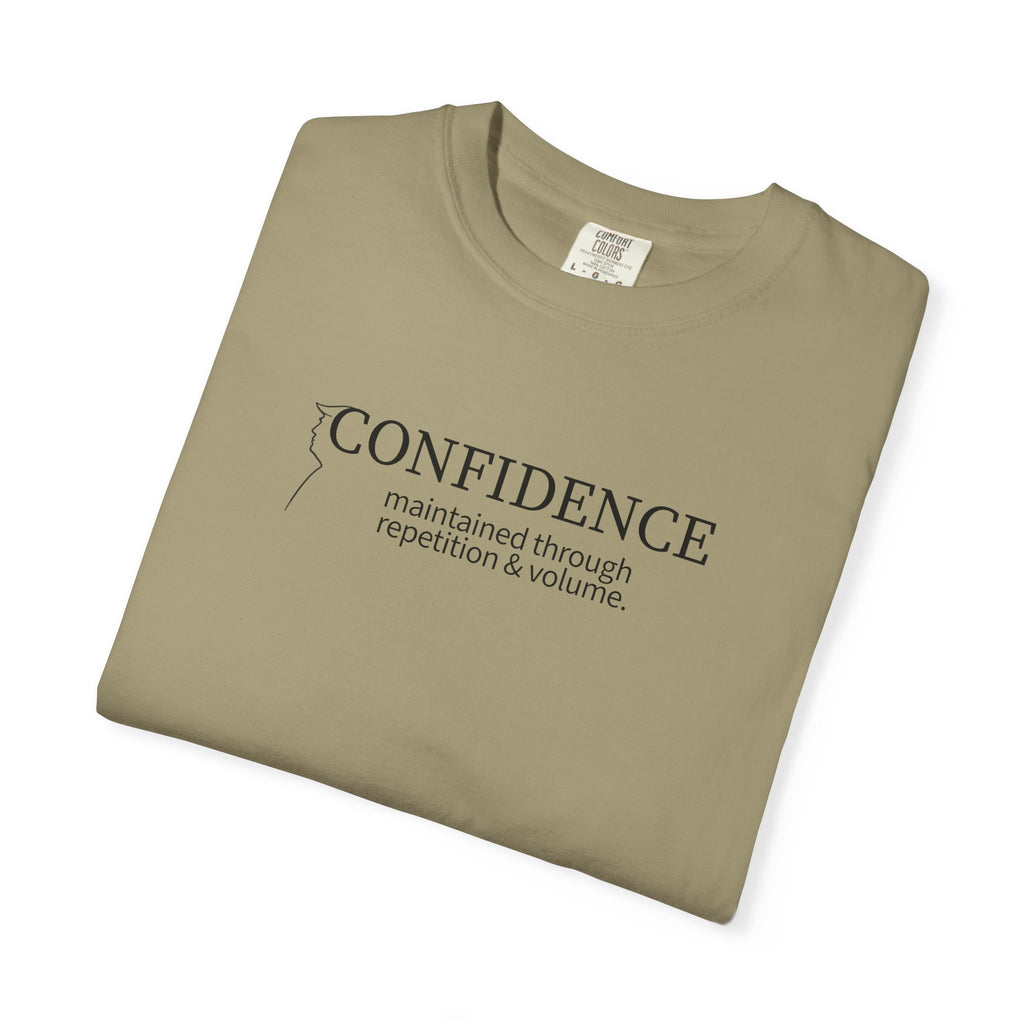 Confidence Maintained T-Shirt – Minimalist Typography Edition