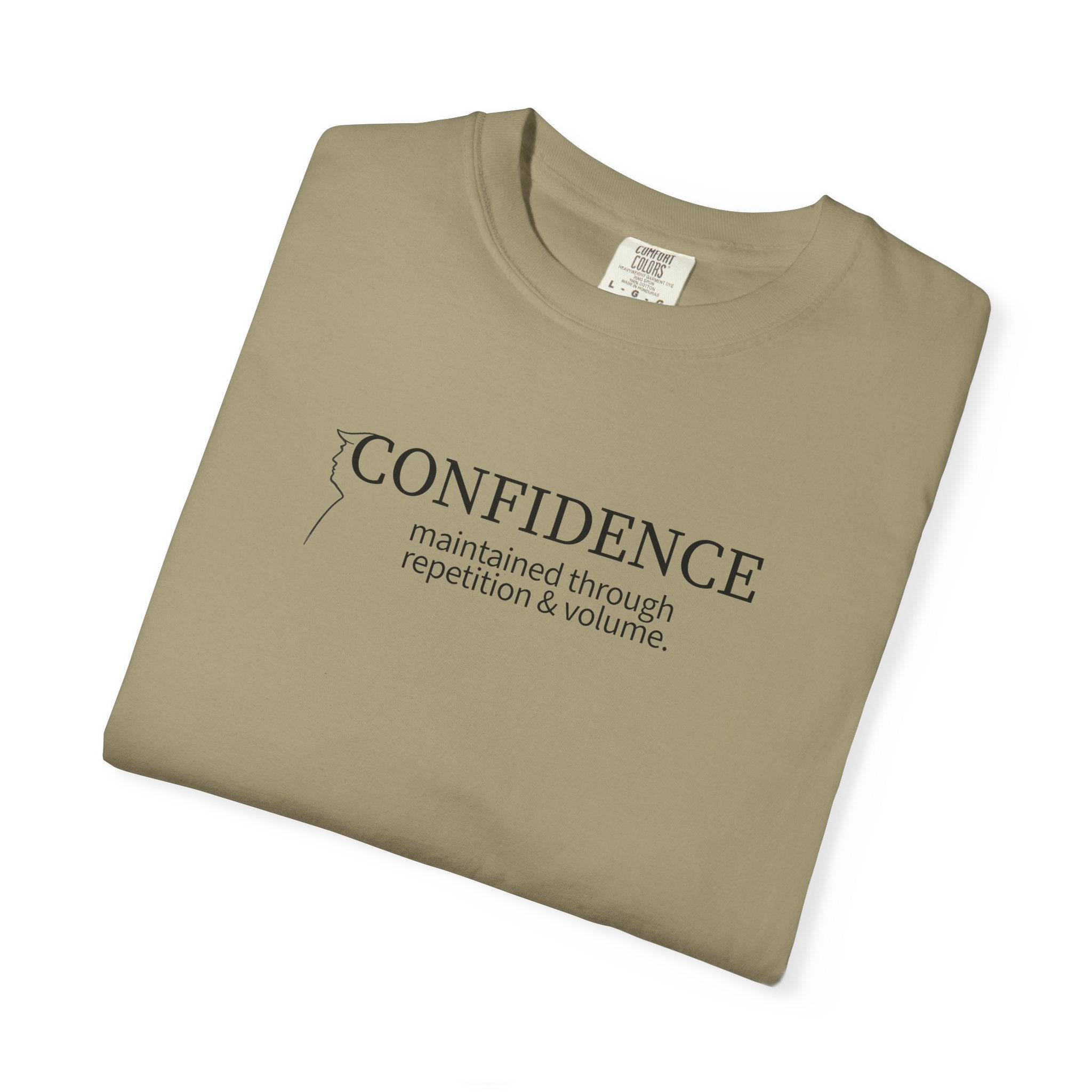 Confidence Maintained T-Shirt – Minimalist Typography Edition