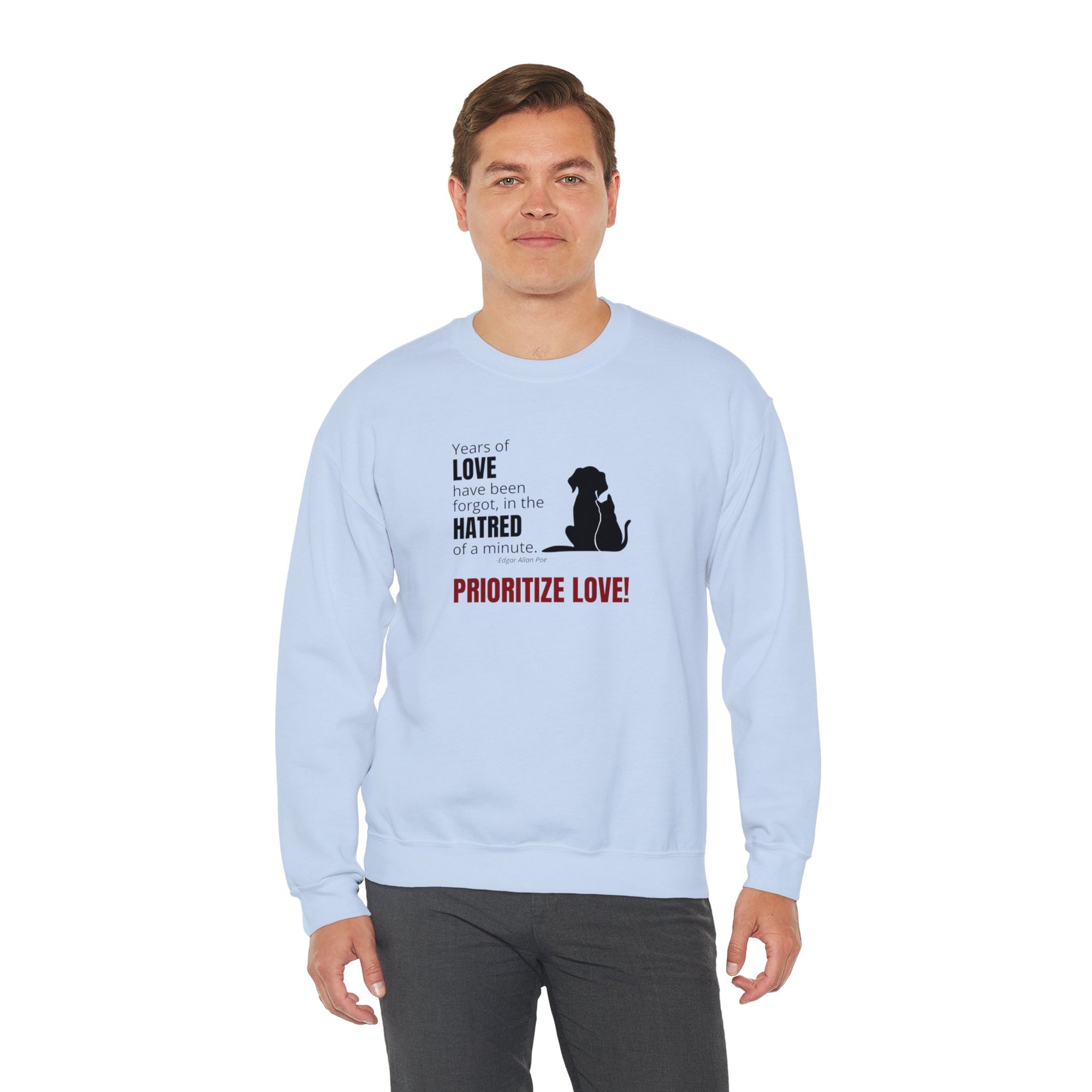 Prioritize Love Unisex Heavy Blend™ Crewneck Sweatshirt