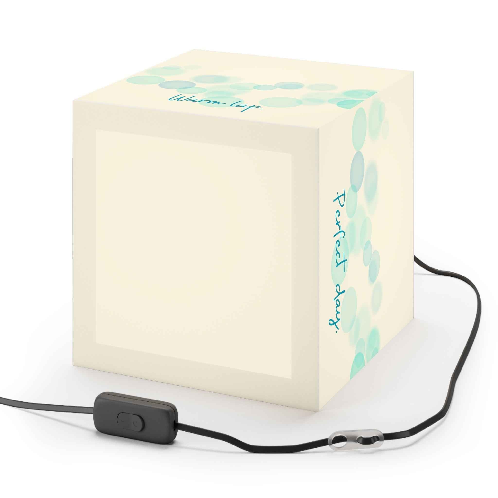 Soft Paws Perfect Day Cat Cube Lamp – Cozy Cat Lover Accent Light